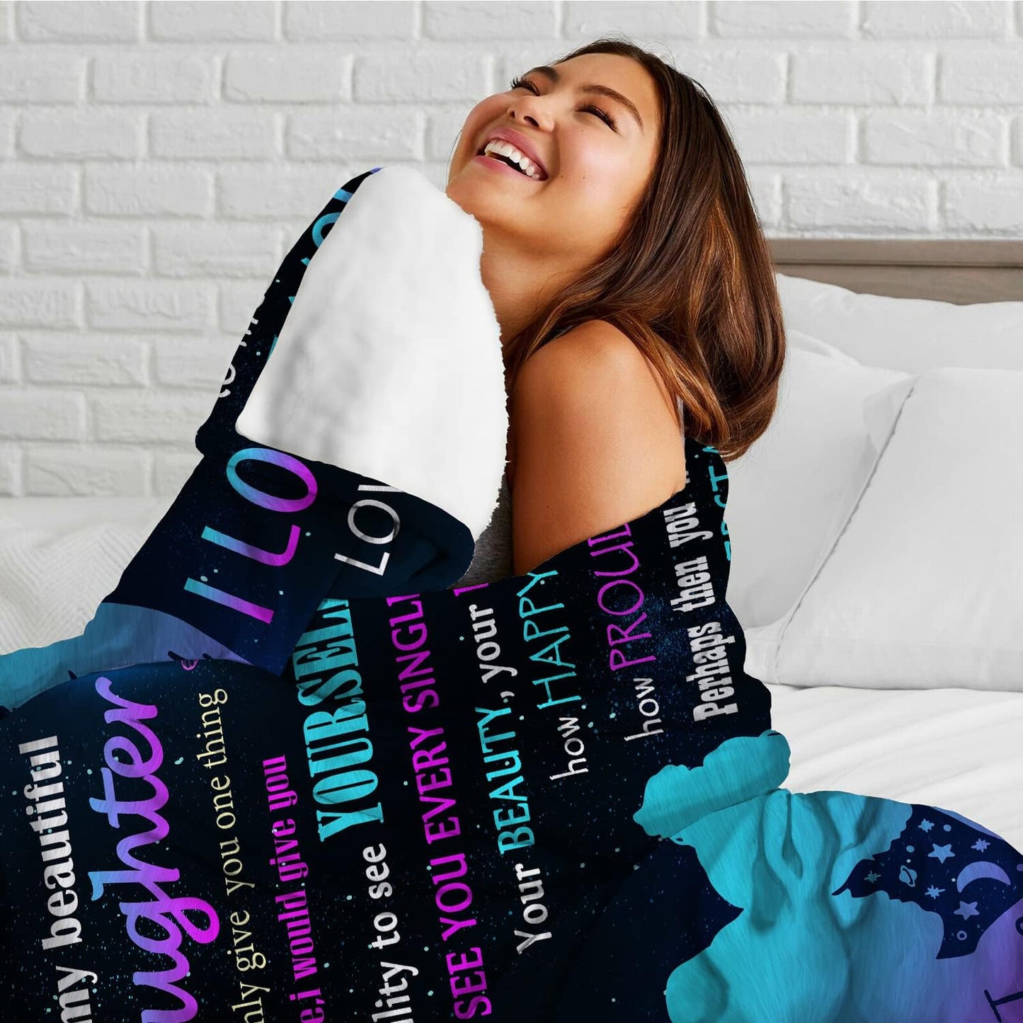 Daughter Gift from Mom, to My Daughter Blanket from Mom for Daughter, Halloween Christmas Birthday Gifts for Daughter (50" x 40")