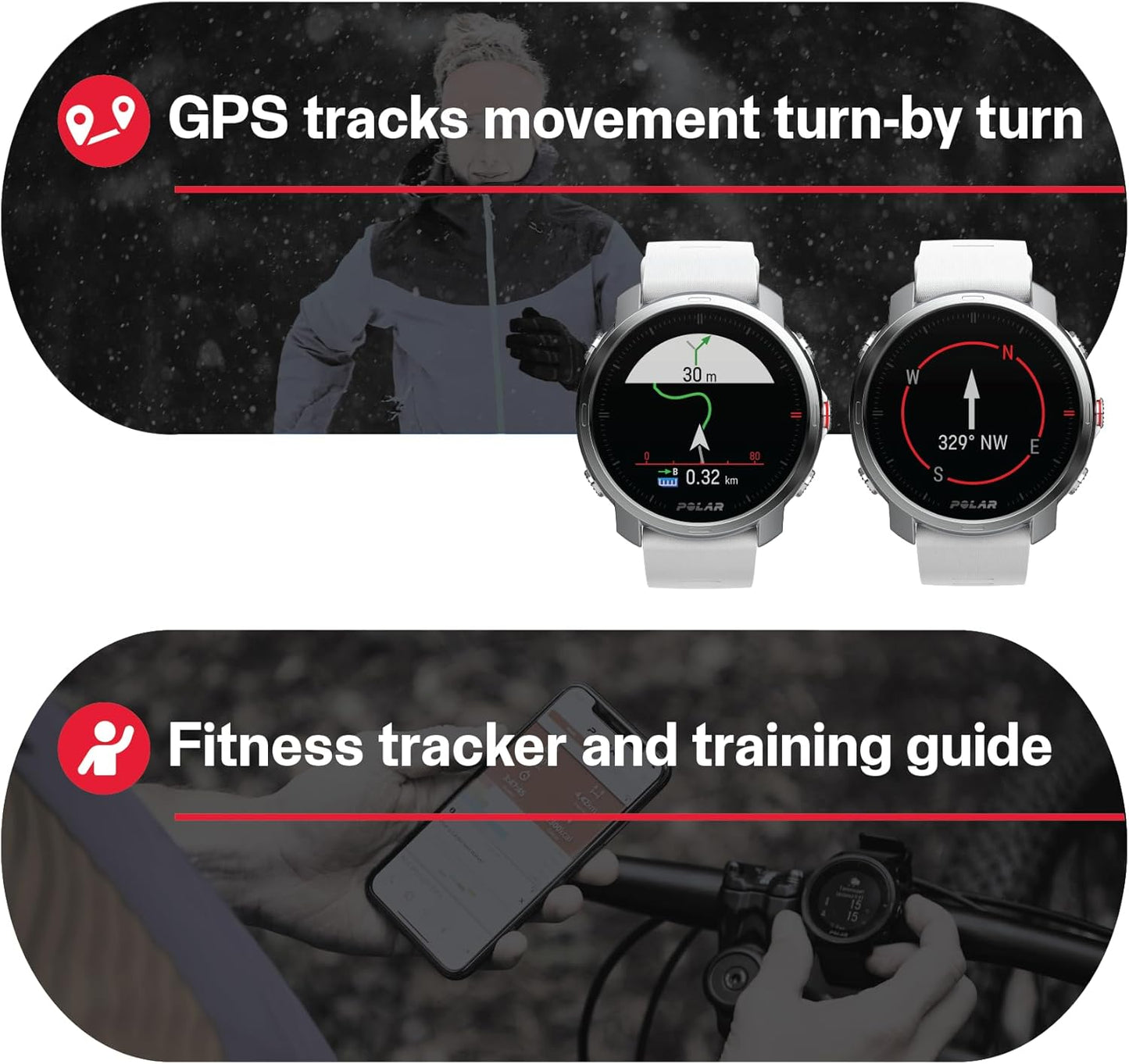 POLAR Grit X - Rugged Multisport GPS Smart Watch - Ultra-Long Battery Life, Wrist-Based Heart Rate, Military-Level Durability, Sleep and Recovery, Navigation - Trail Running, Mountain Biking, White