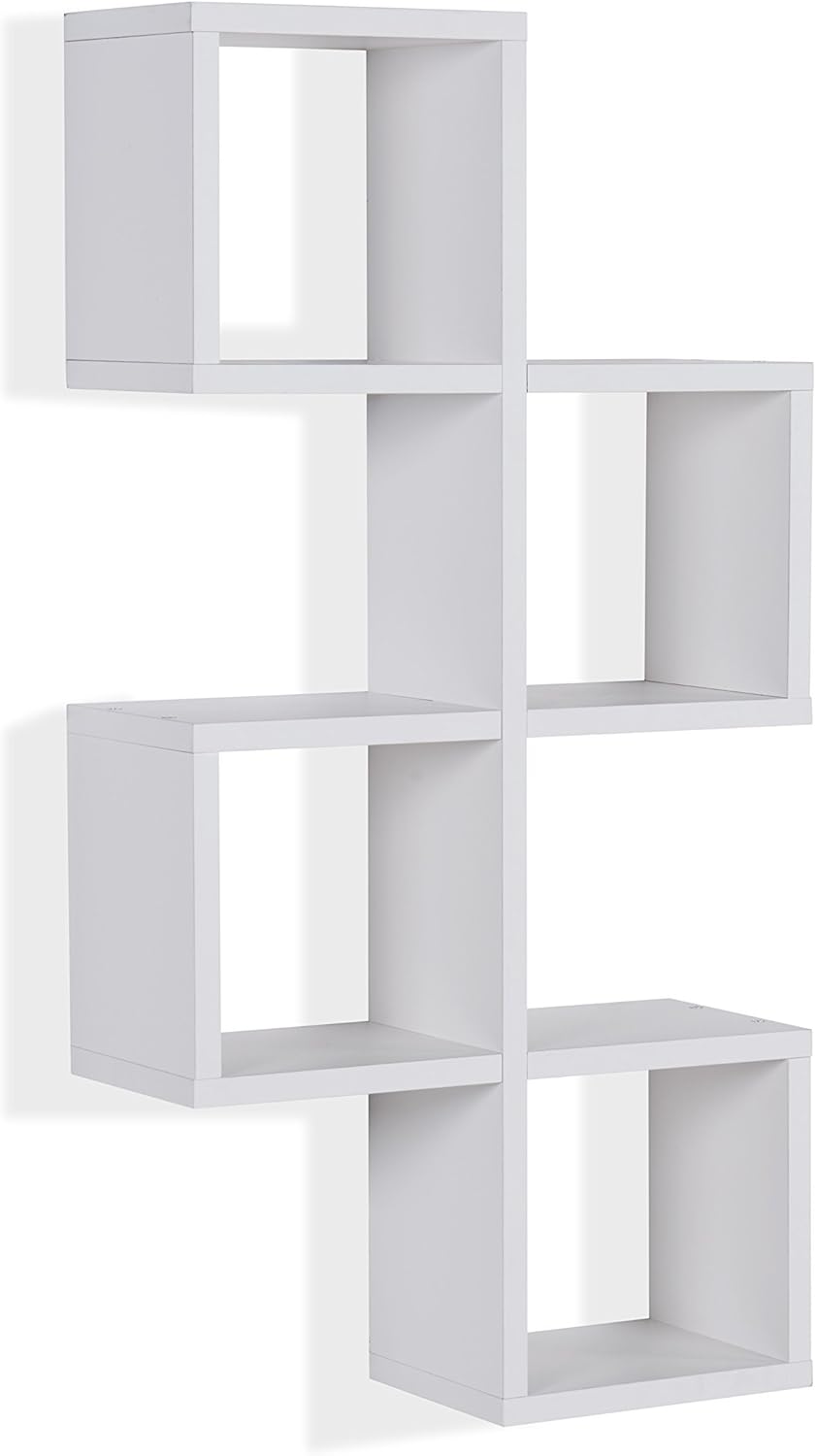 Danya B. Cubby Chessboard Wall Shelf - Horizontal or Vertical (White)