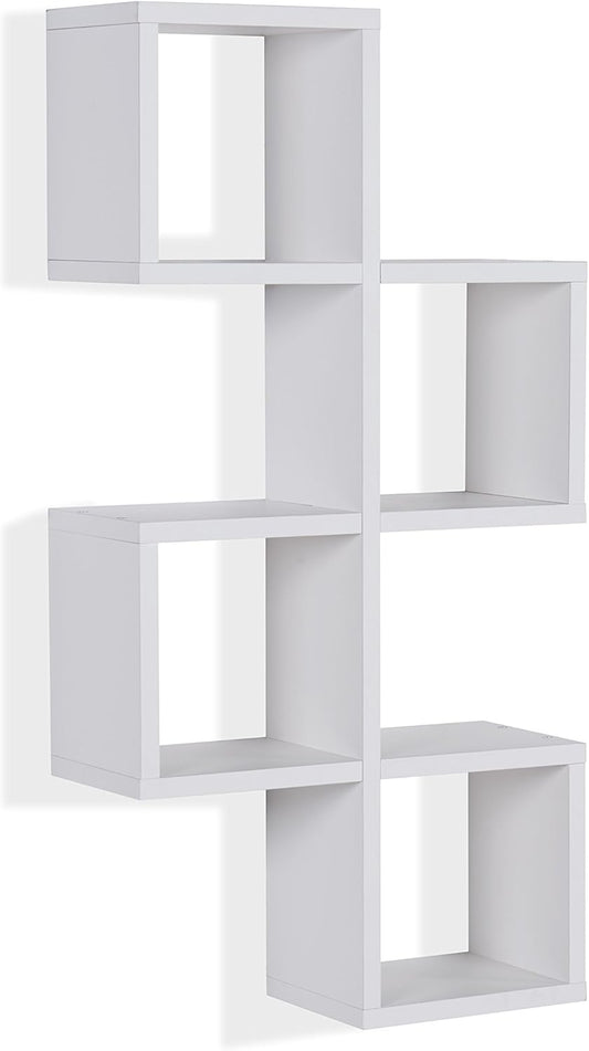 Danya B. Cubby Chessboard Wall Shelf - Horizontal or Vertical (White)