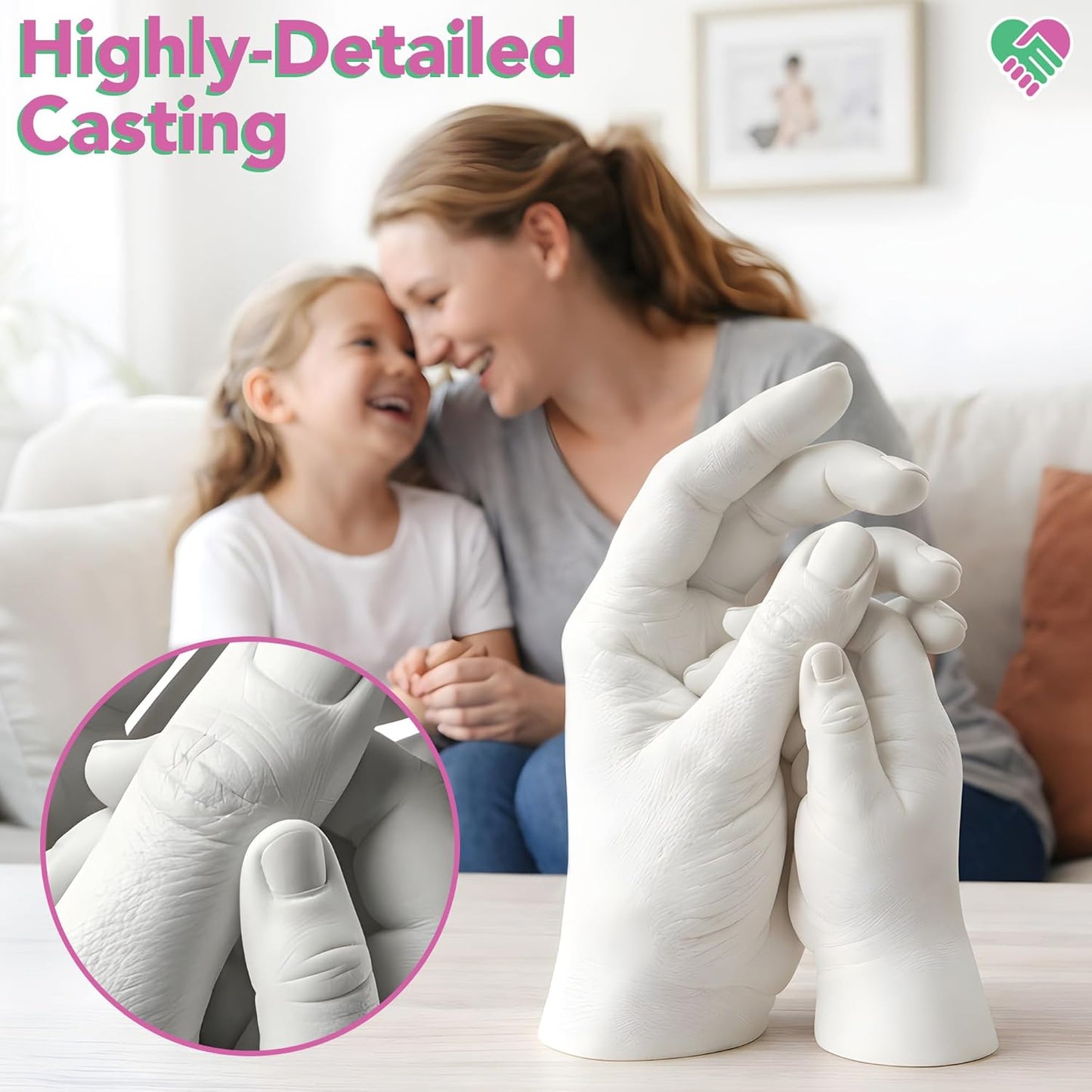 Luna Bean Hand Casting Kit – The Original Hand Mold Kit – Mothers Day Gifts for Mom - Anniversary Engagement Gifts for Women Men Couples Wife Boyfriend Girlfriend Wedding Bridal Shower