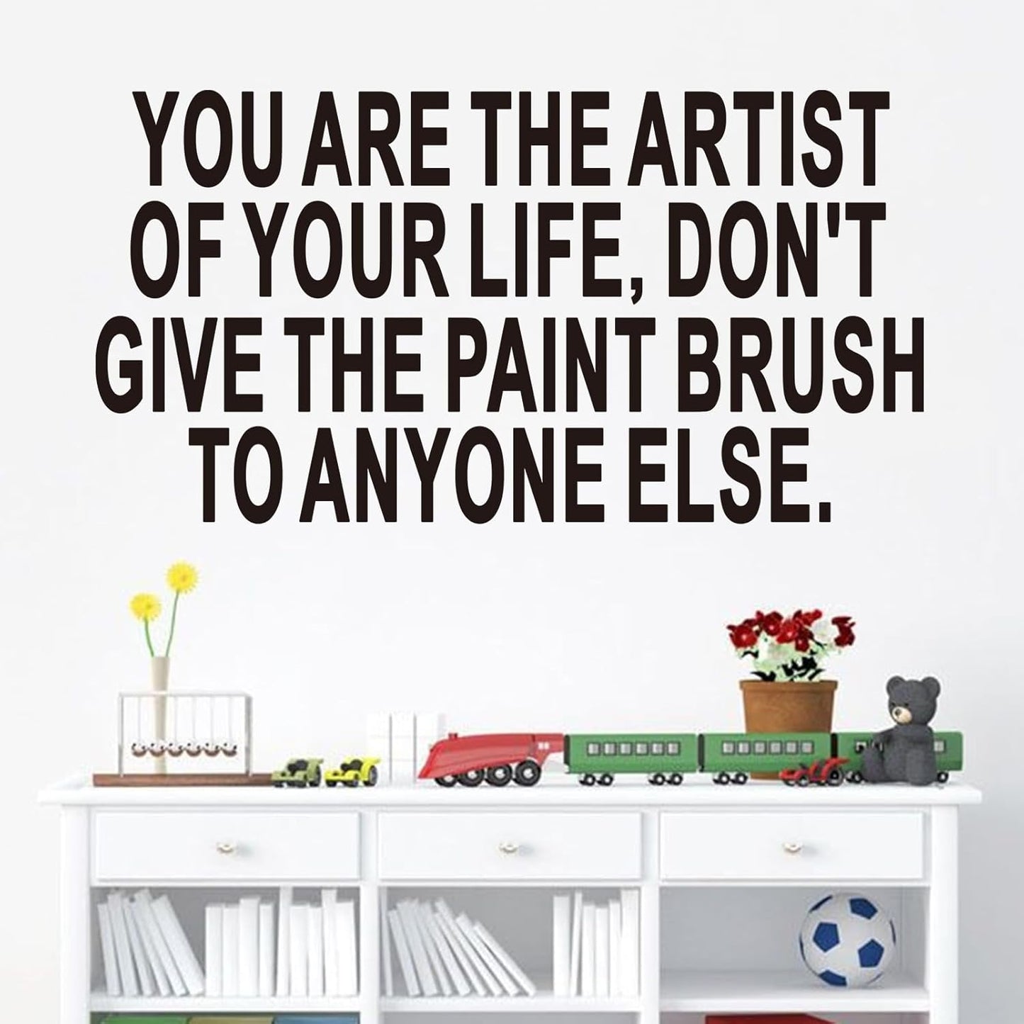 Inspirational Quotes Wall Stickers for Office: Motivational Gym School Classroom Garage Bedroom Vinyl Art Wall Decals - You are The Artist of Your Life 15" X 18"