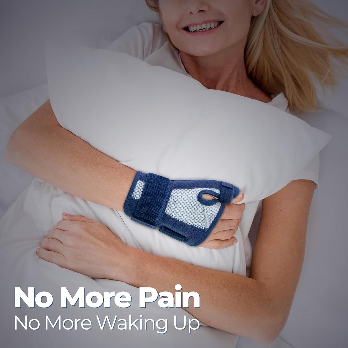 New Updated Thumb Brace for Women and Men, Reversible Trigger Thumb Splint for Day & Night Support, Breathable Thumb Stabilizer for Arthritis, Tendonitis, Sprains Thumb Pain Relief (Navy)
