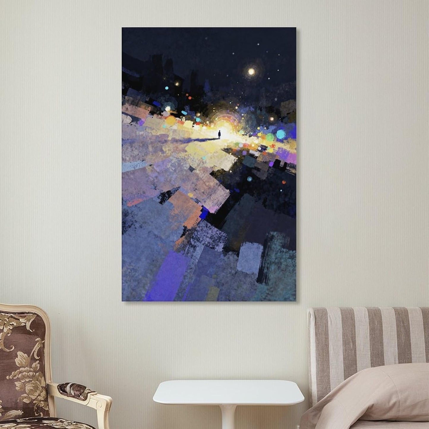 The World of Loneliness - 2 Oil Painting Print, Loneliness Wall Art, Moody Aesthetic Painting, Suitable for Reading Nook, Living Room, Bedroom Unframe-style 16x24inch(40x60cm)