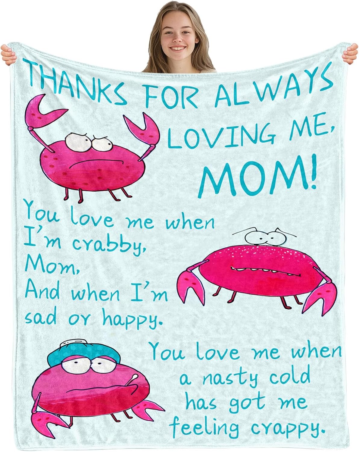 Gifts for Mom, Birthday Gifts for Mom from Daughter, Mother Gifts for Mothers Day Christmas Valentines Day, Soft Throw Blanket from Son for Sofa Couch 50" x 60"