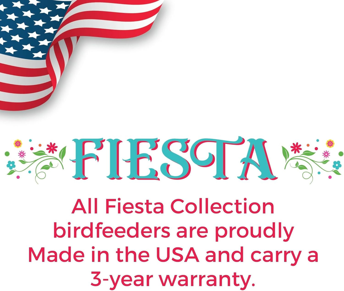 North States Village Collection - Fiesta Red Cottage Bird Feeder: Hanging Bird Feeder for Outdoors, Holds 5 Pounds of Seed