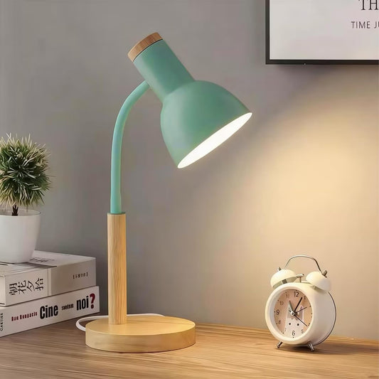 WLHONG LED Desk Lamp, Modern Table Lamps 3 Color Modes, Eye-Caring Reading Light, Desk Light with Adjustable Flexible Gooseneck, Study Lamp for Kids Audlt Bedside Dorm Room Essentials (Green)