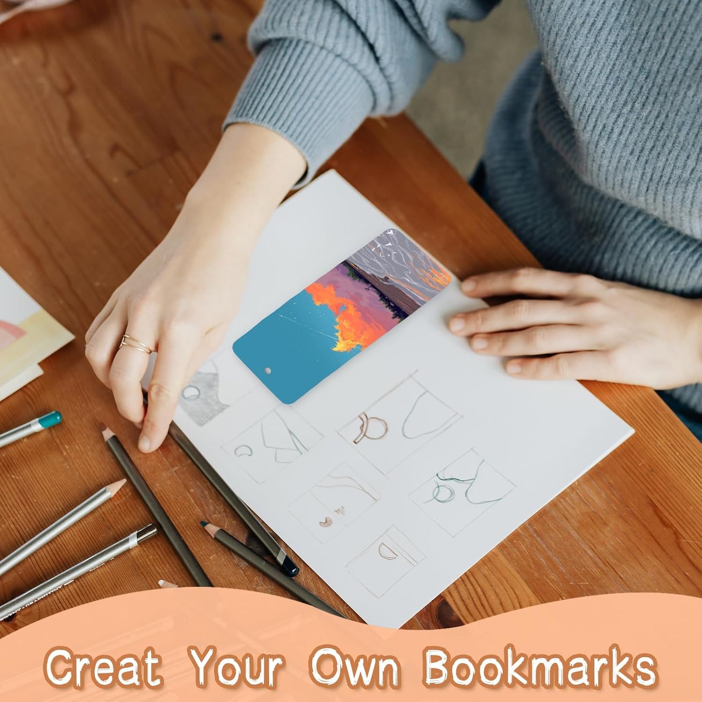 100 Set Blank Bookmarks with Colorful Tassels, White Cardstock Bookmarks Bulk, Craft Paper Book Marks for DIY Projects and Gifts Tags, 5.5 x 2 Inch