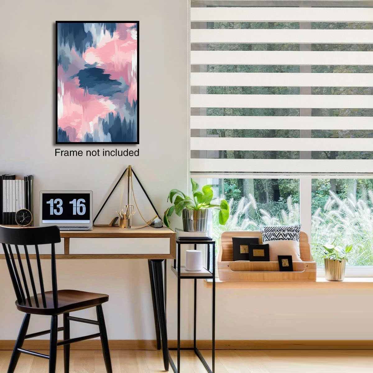 GDJSMIN Modern Art Style Wall Art, Abstract Brushstroke Pattern Poster for Reading Room Living Room Decor 12x 16 inch Unframed