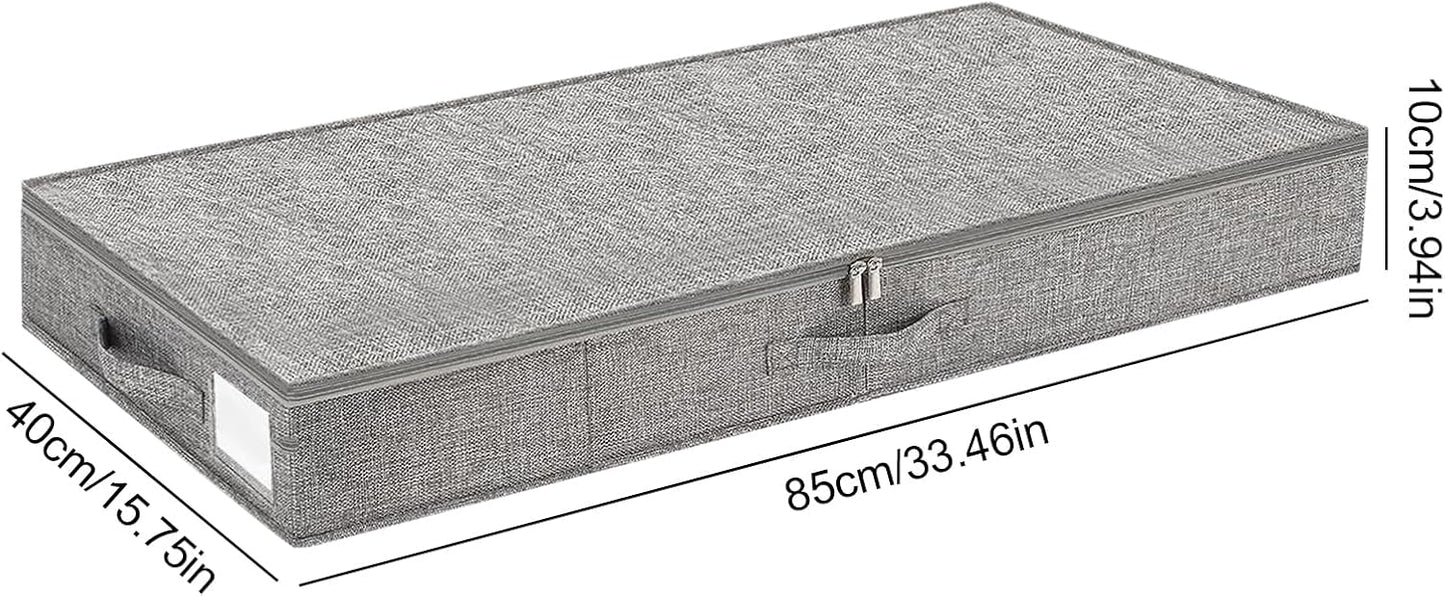 Under Bed Storage, Dustproof Foldable Organizer, Large Capacity Bedroom Bin, Long Durable Closet Container, Multi Purpose Accessory for Wrapping Paper Blanket Clothing Comforter Sweaters