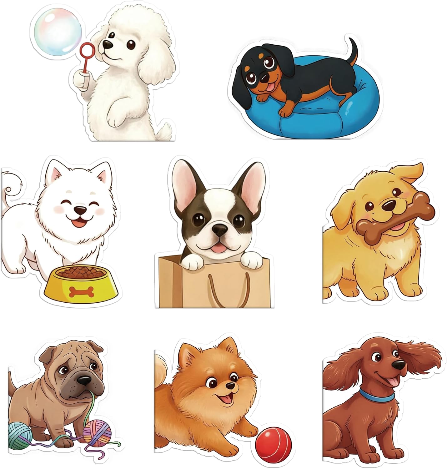 Dog Magnetic Bookmarks Gifts - 8 Pcs Cute Animals Bookmark for Women Kids Pet Dogs Lovers Students Funny Page Clips School Office Reading Accessories Bookworms Gift for Birthday Christmas