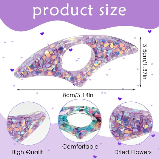 4Pcs Book Page Holder, Dried Flower Resin Book Page Holder, Thumb Books Pages Holders, Personalized Flower Resin Pages Holders, Reading Accessories Gift for Teachers Lovers Literary