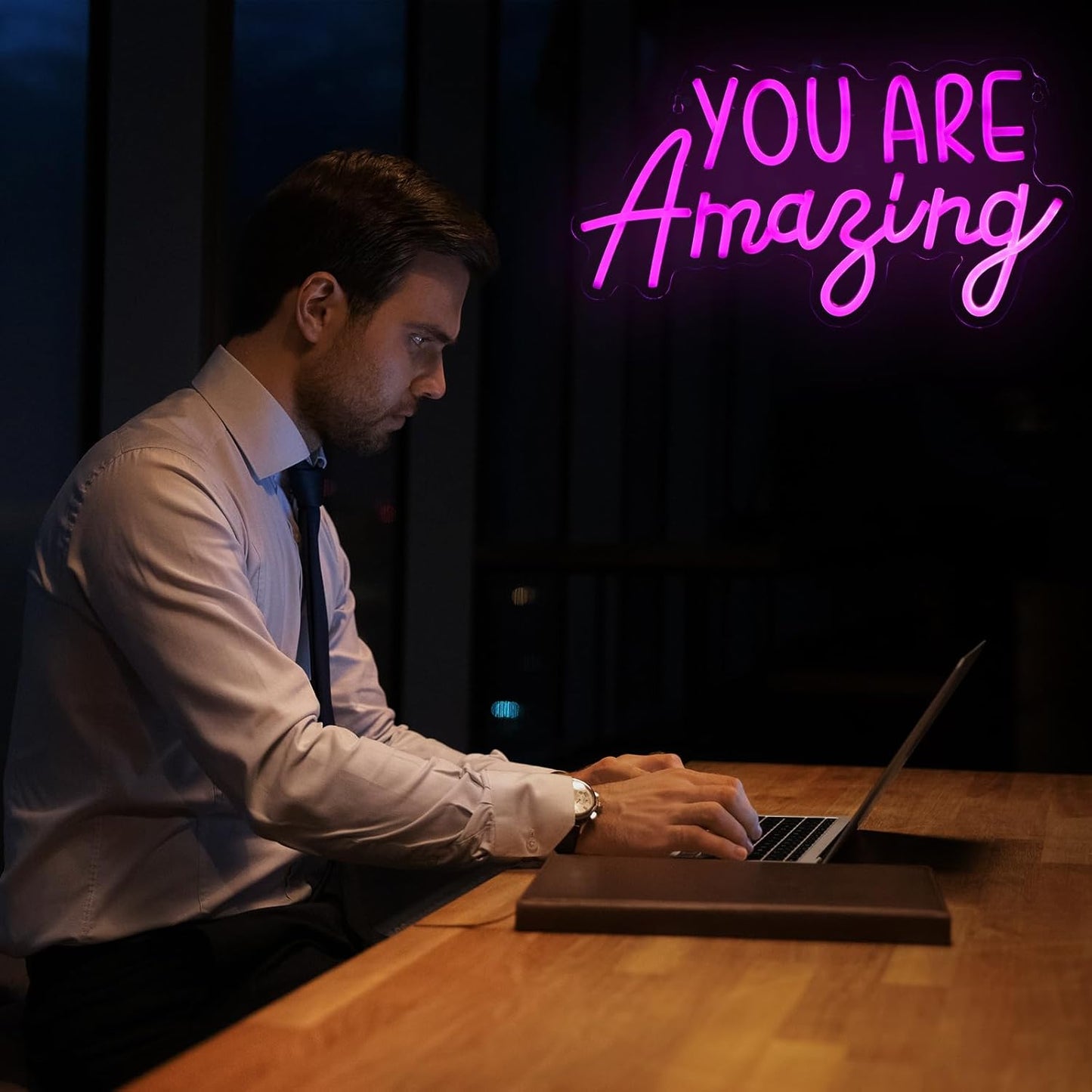 Hoolerry You Are Amazing Neon Sign Wall Decor for Bedroom Pink LED Neon Light Birthday Girls Party Wall Room Decor USB Sign for Christmas Party Gifts Birthday Wedding Classroom Women