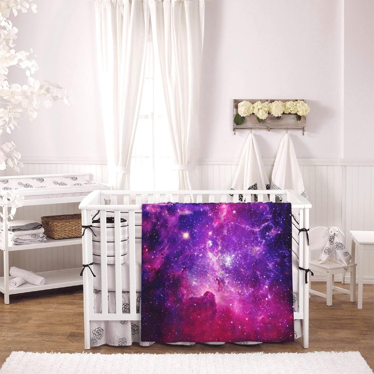 Bursting Galaxy Throw Blankets All Season Ultra Soft Warm Fleece Blanket for Home Bed Sofa Couch Chair Outdoor Travel Camping 80x60 Inch