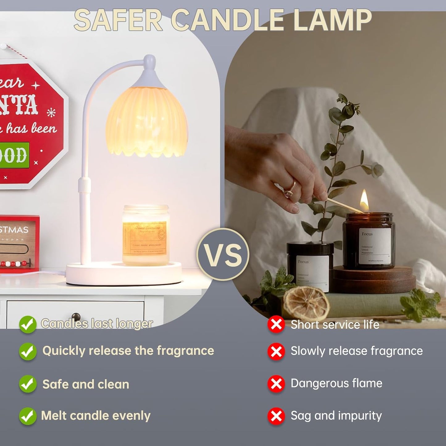 Creamy Yellow Tulip Wax Melt Warmer with Timer, Dimmable & Height Adjustable, Ideal for Jar Candles, Perfect Home Decor for Bedroom, Living Room, Office, Great Gifts for Women (2 Bulbs Included)