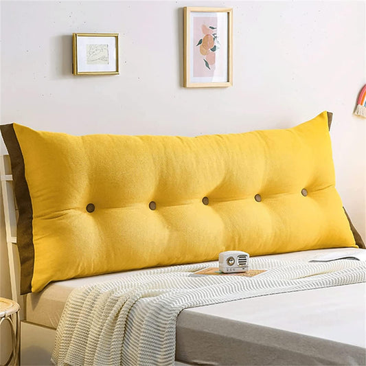 Triangular Positioning Heighten Support Reading Cushion Never Collapse Cushions for Sofa Bed Headboard Upholstered with Removable Cover(Size:70x25.6/180x65cm,Color:C)