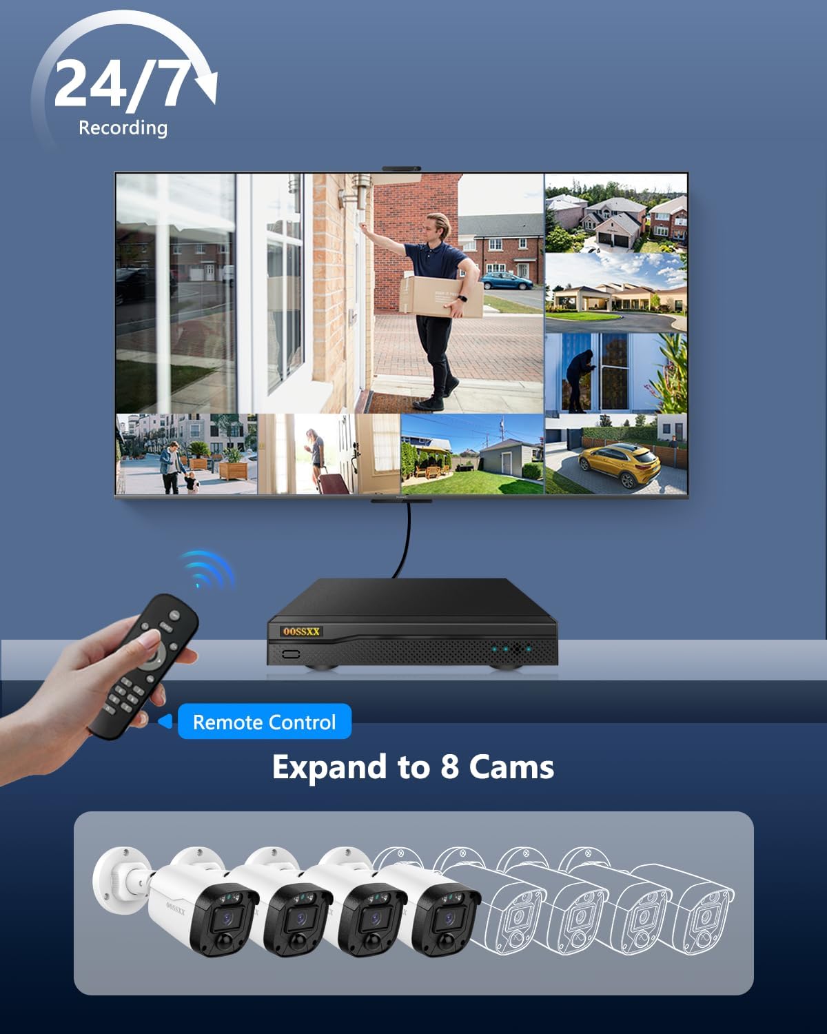 Outdoor Wired Security Camera System Home Video Surveillance Cameras Systems
