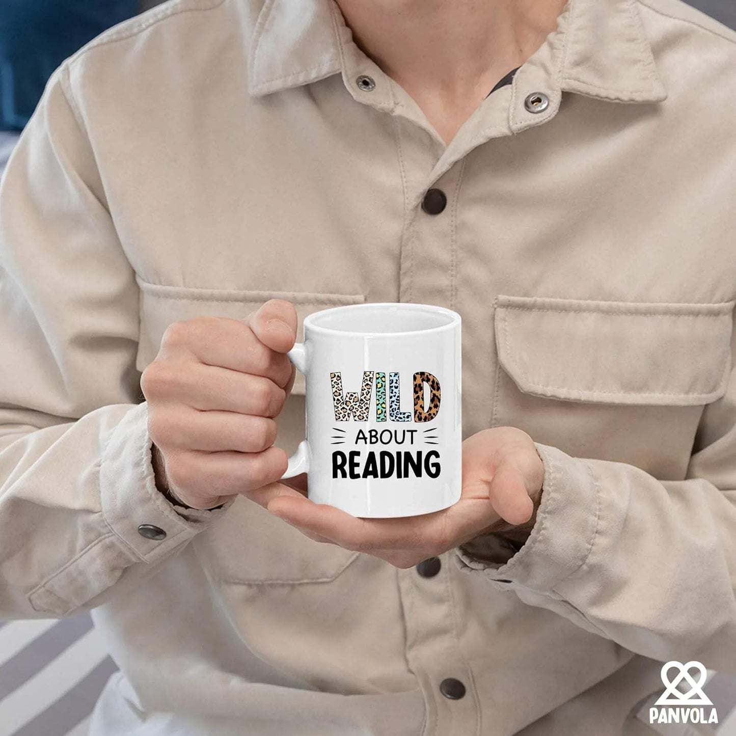 Wild About Reading Book Lover Gifts Book Readers Gifts For Women Men Sister Girlfriend Wife From Husband Boyfriend Dad Mom Funny Ceramic Mug Novelty Drinkware 11oz White