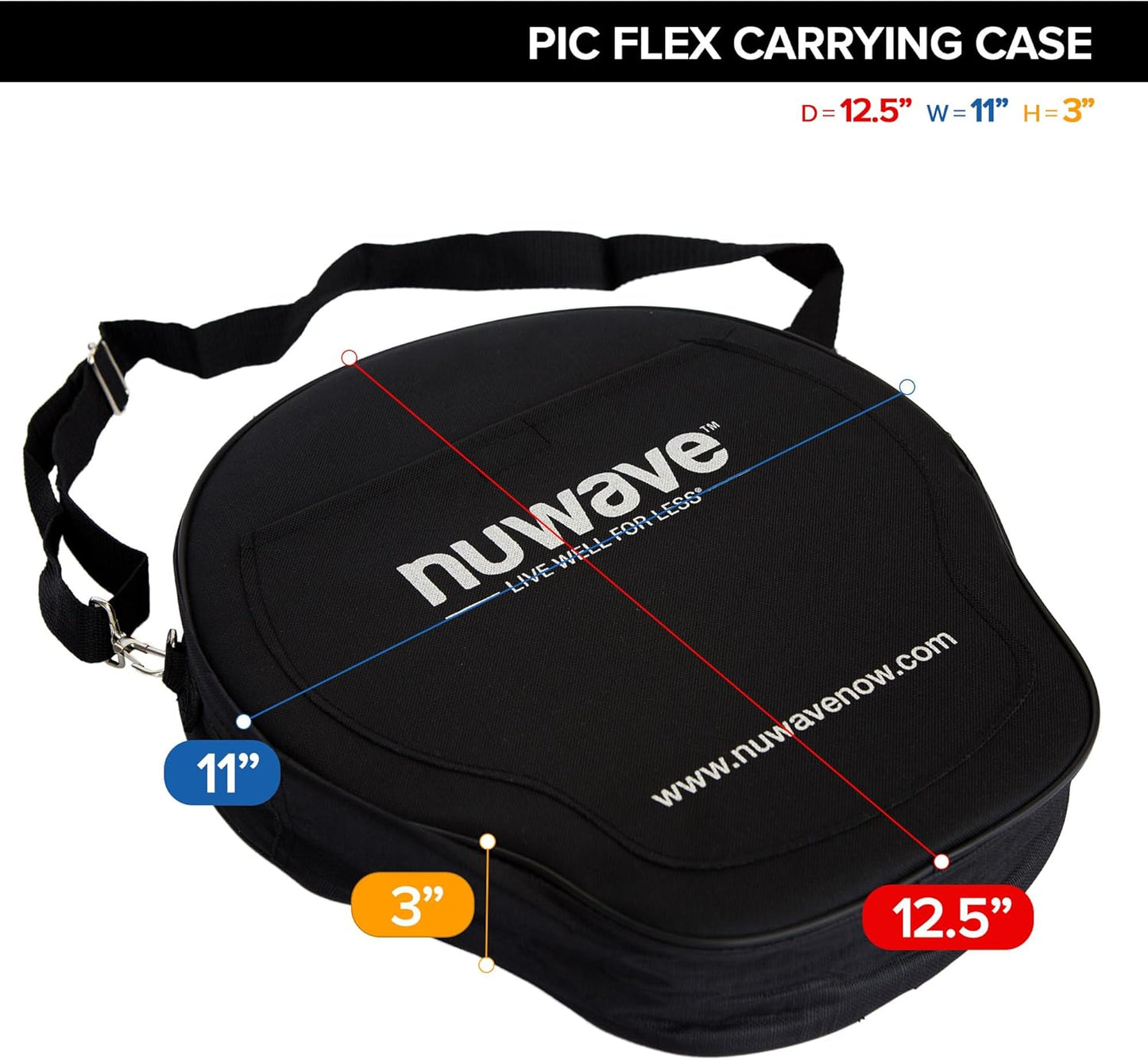 Nuwave Carrying Case Exclusively for Flex or Diamond PIC Cooktop, Insulated & Water Resistant, Sold by Original Manufacturer, Only for Use with PIC Models 30501, 30502, 30511, 30532, 30537, & 30527