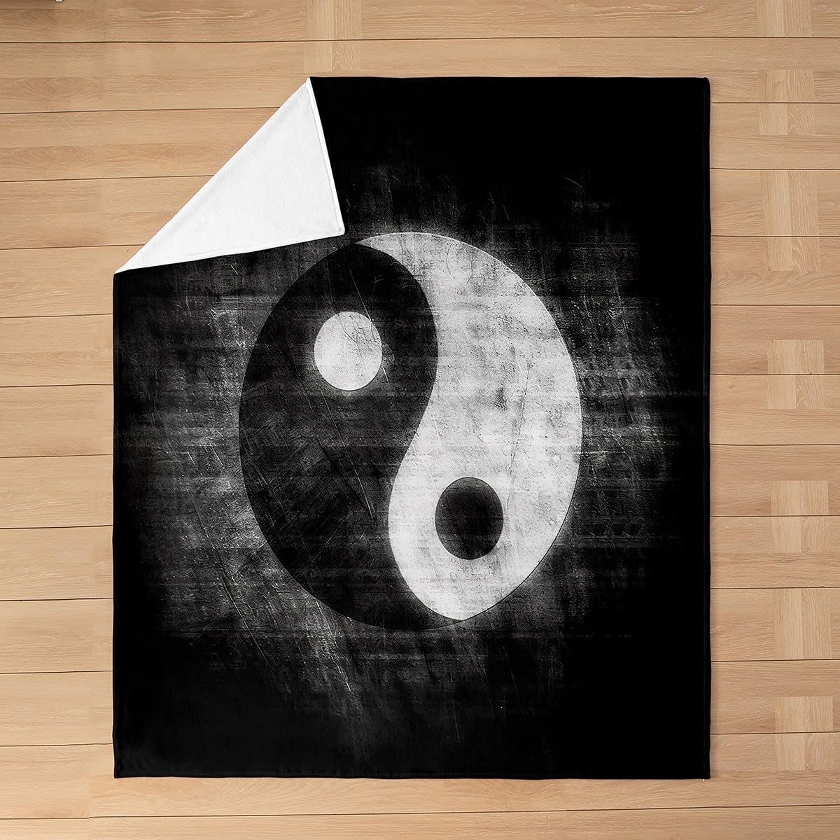 Feelyou Yin Yang Fleece Throw Blanket Kids,Boho Trippy Psychedelic Art Flannel Fuzzy Blanket for Bed Sofa Couch,All Season Gossip Bed Blanket Breathable Plush Blanket Room Decor Queen 90"x90"