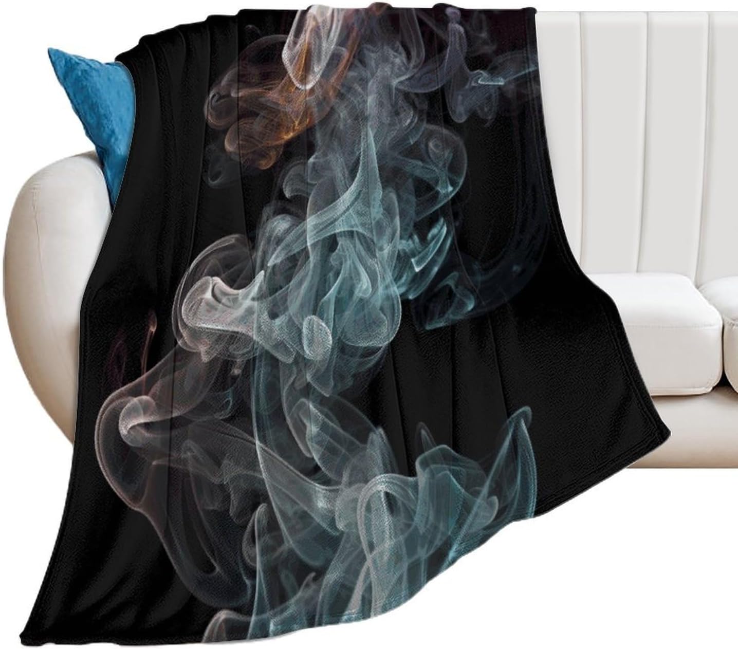 Psychedelic Smoke Blanket Super Soft Lightweight Throw Blanket Cute Cozy Warm Bed Blanket Decorative Fuzzy Blanket All-Season Home Decor Gift for Sofa Couch Living Room 40"*50" （100 * 130cm）