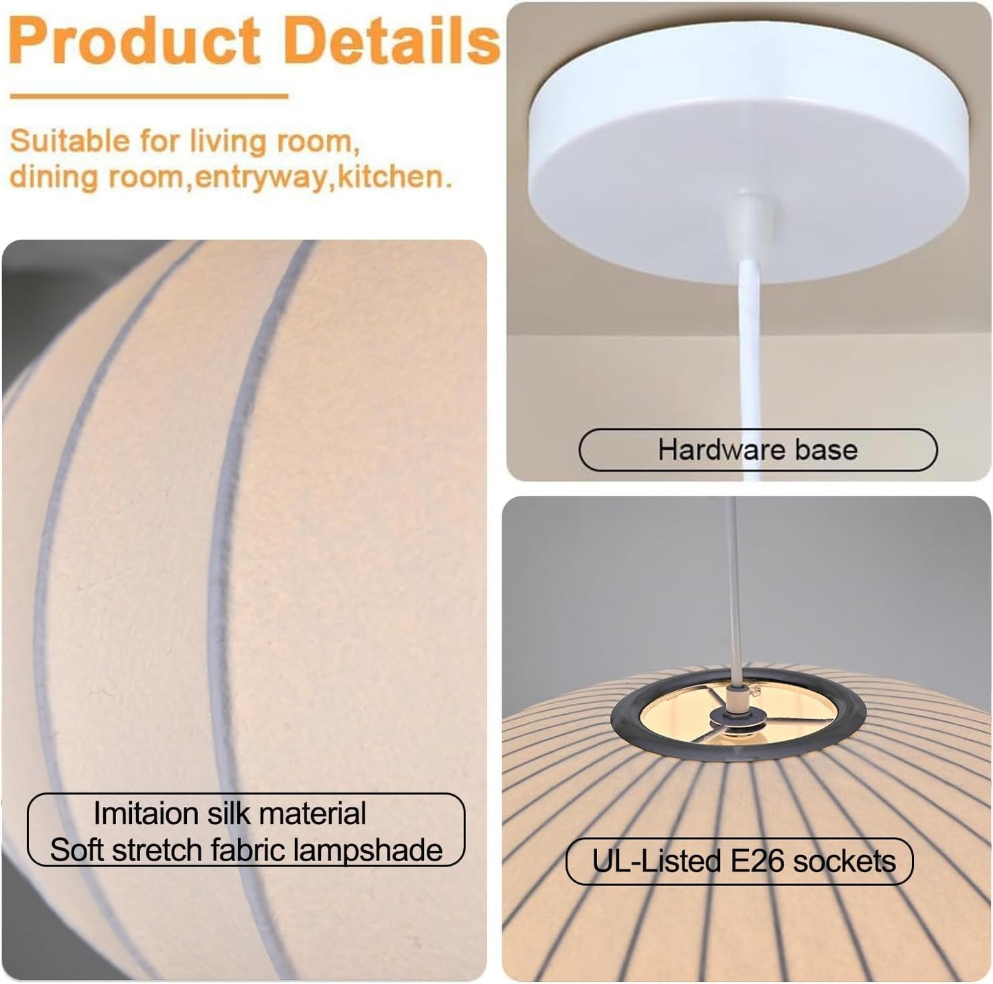 Italian Simplicity Style Silkworm Cocoon Pendant Light Post-Modern Single Head Lantern Flat Shape Silkworm Cocoon Lamp White for Caffe House Dining Room Showroom Hollow Hanging Luminaire