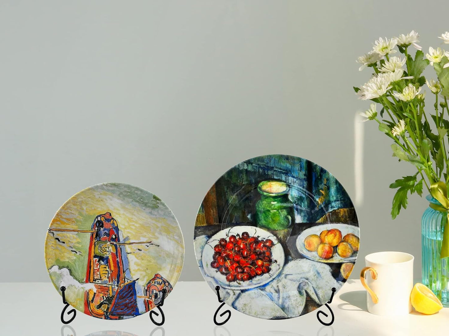 Plate Stand, 12 Inch Plate Holder for Display, Tabletop Black Iron Easel for Photo, Picture Frame, Artwork, Album Card and Decorative Plates (Black Color, 1-Pack)