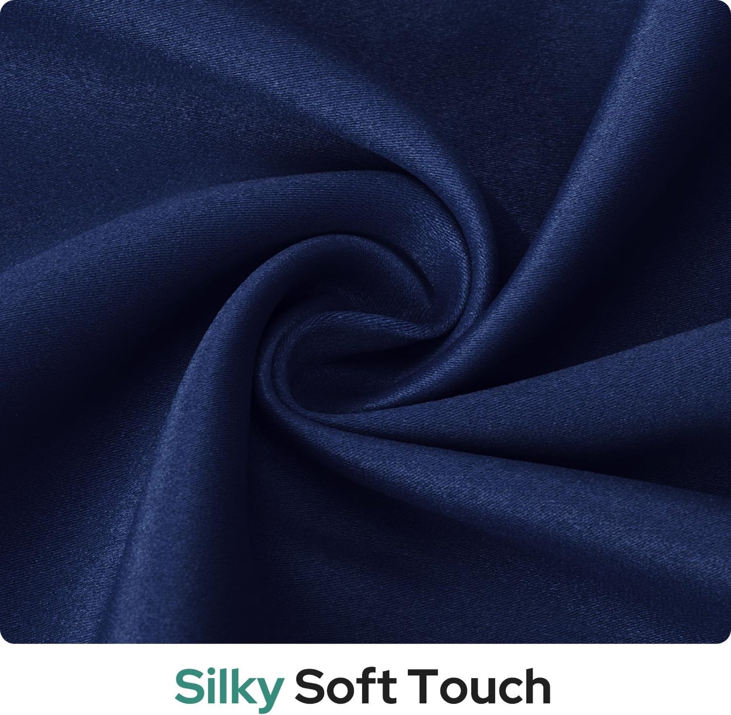 HOMEIDEAS 100% Blackout French Door Curtains, Privacy Door Curtains for Window, 26 X 40 Inch Room Darkening Blinds, Thermal Insulated Window Shades for Bedroom, 1 Panel, Navy Blue