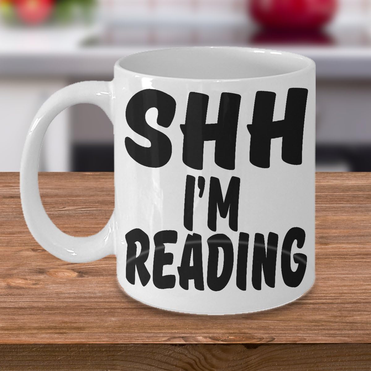 SHH I'M READING MUG ~ Book lover -I love hot girls - Book lover gift -reading quote - funny love to read - mug if you can read this - librarian gifts White coffee Tea Cup 11 Oz