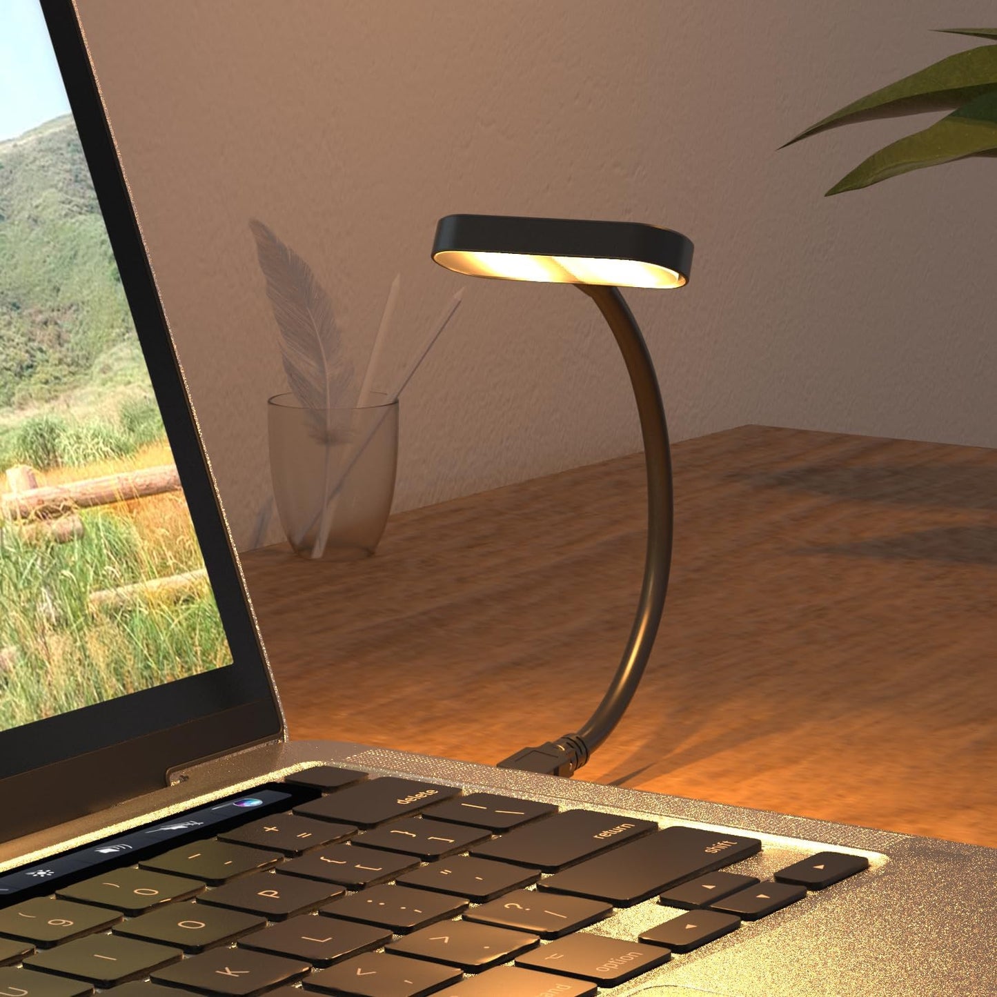 Ellasay Wall Mounted Reading Light: Dimmable LED Book Lights with Timer & Memory - Adjustable Gooseneck USB Powered - Easy Install for Kids Bedroom/Dorm Room/RV 1 Pack (Black)