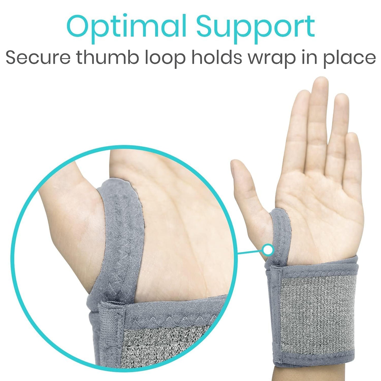 Vive Wrist Wrap Braces (2 Pack) - Tendonitis Support for Carpal Tunnel Arthritis - Sprained Pain Protection Sleeve - Weightlifting & Calisthenics Compression Stabilizer for Women, Men - Adjustable