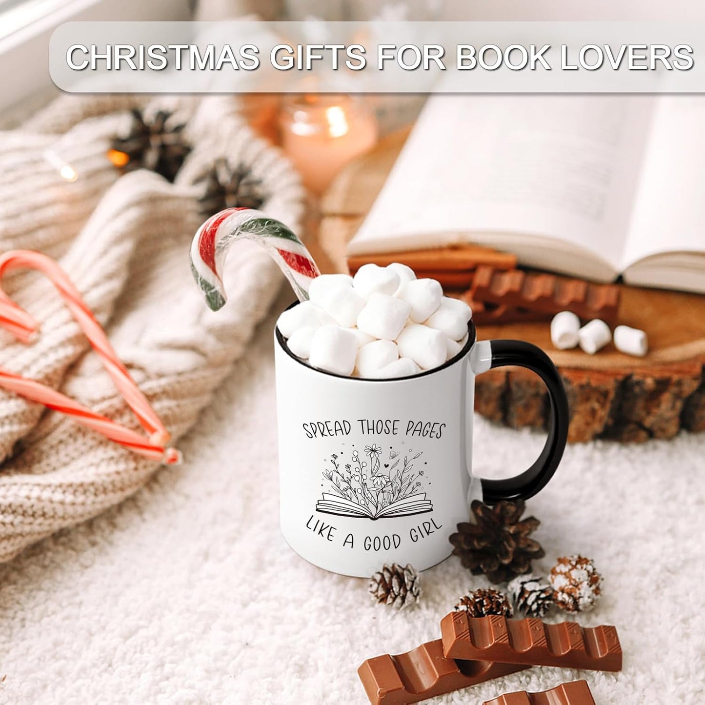 Maustic Gifts for Book Lovers, Good Girl Reader Mug, Funny Gifts for Readers Books Lovers Women, Bookish Gift for Friend Sister Bestie, Gift Idea for Christmas Birthday, Funny Book Coffee Mug, 11 Oz