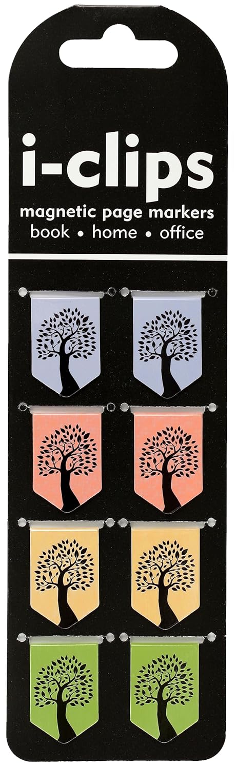 Tree of Life i-clips Magnetic Page Markers (Set of 8 Magnetic Bookmarks)