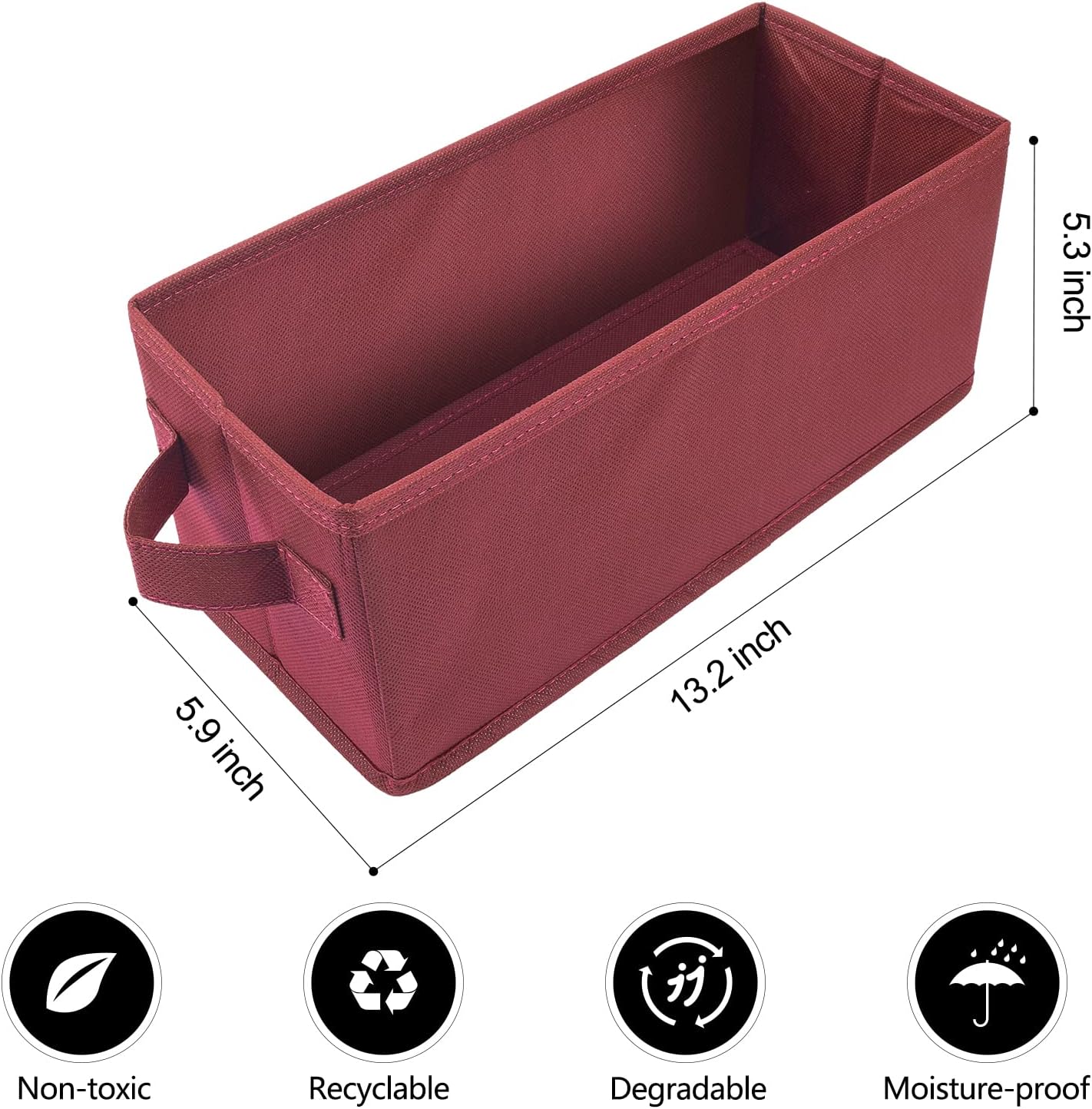 UENTIP CD Storage Boxes - Pack of 2 DVD CD Case Storage Container holds 30 CDs in full jewel cases, 60 CDs in slim cases, and 165 discs in CD sleeves - 13.2" x 5.9" x 5.3",(2pack-red)