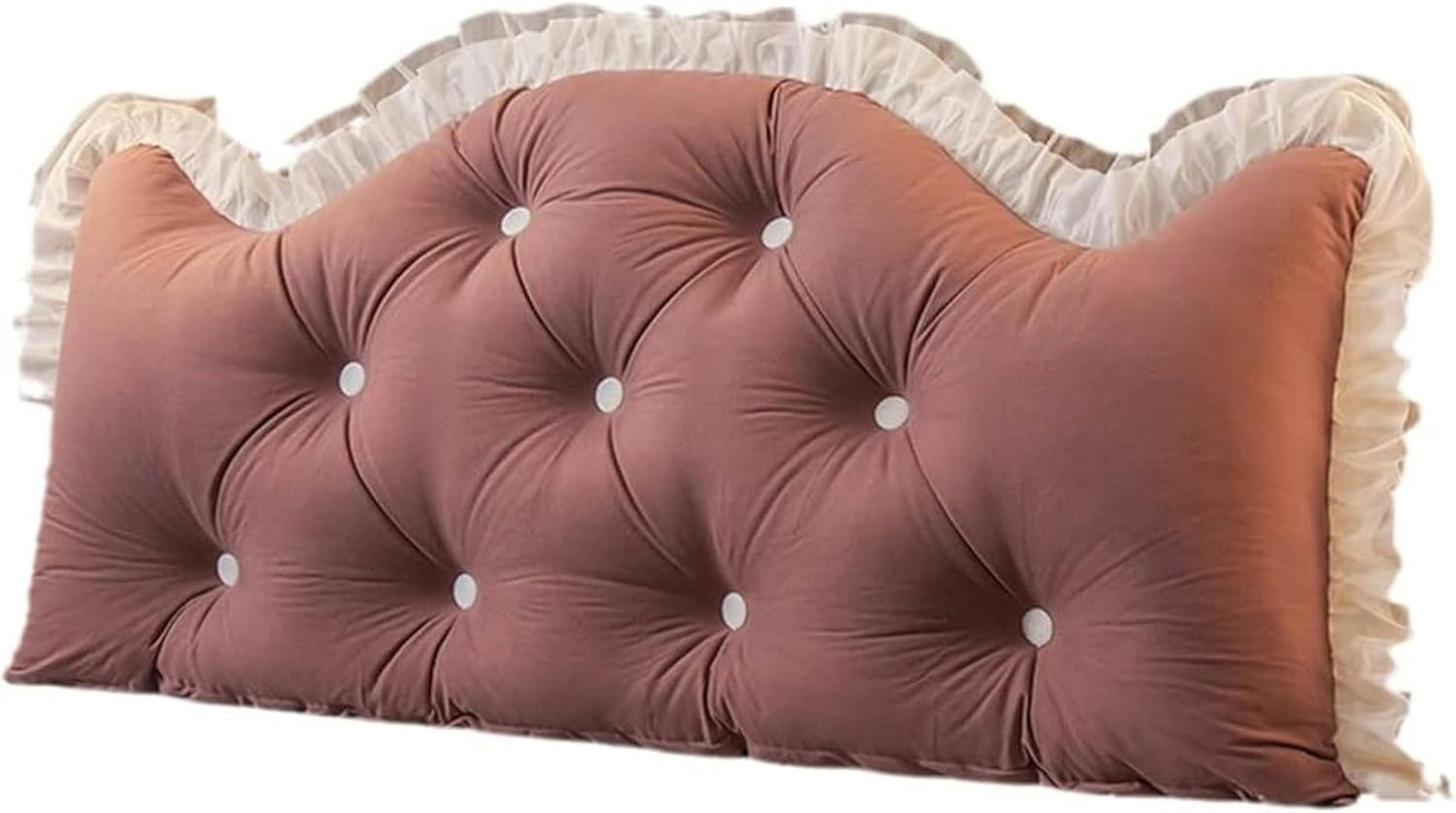 Bedside Cushion Upholstered Pillow Reading Cushion Headboard Bedside Cushion Reading Pillow Upholstered Headboard Pillow Sofa Bed Office Chair Bedside Cushion (Color : Dark Pink, Size : 70X200cm)-1