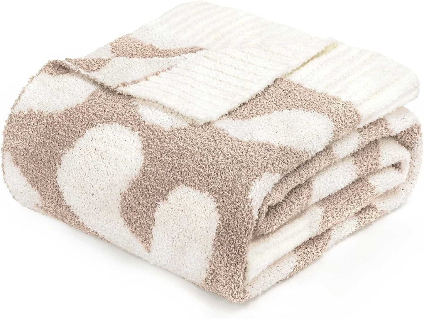 MACEVIA Knit Leopard Throw Blanket 50" x 60" Super Soft Cozy Cheetah Print Blanket for Couch Sofa Bed, Warm Animal Blanket Valentines Day Gift for Women (Leopard Brown)