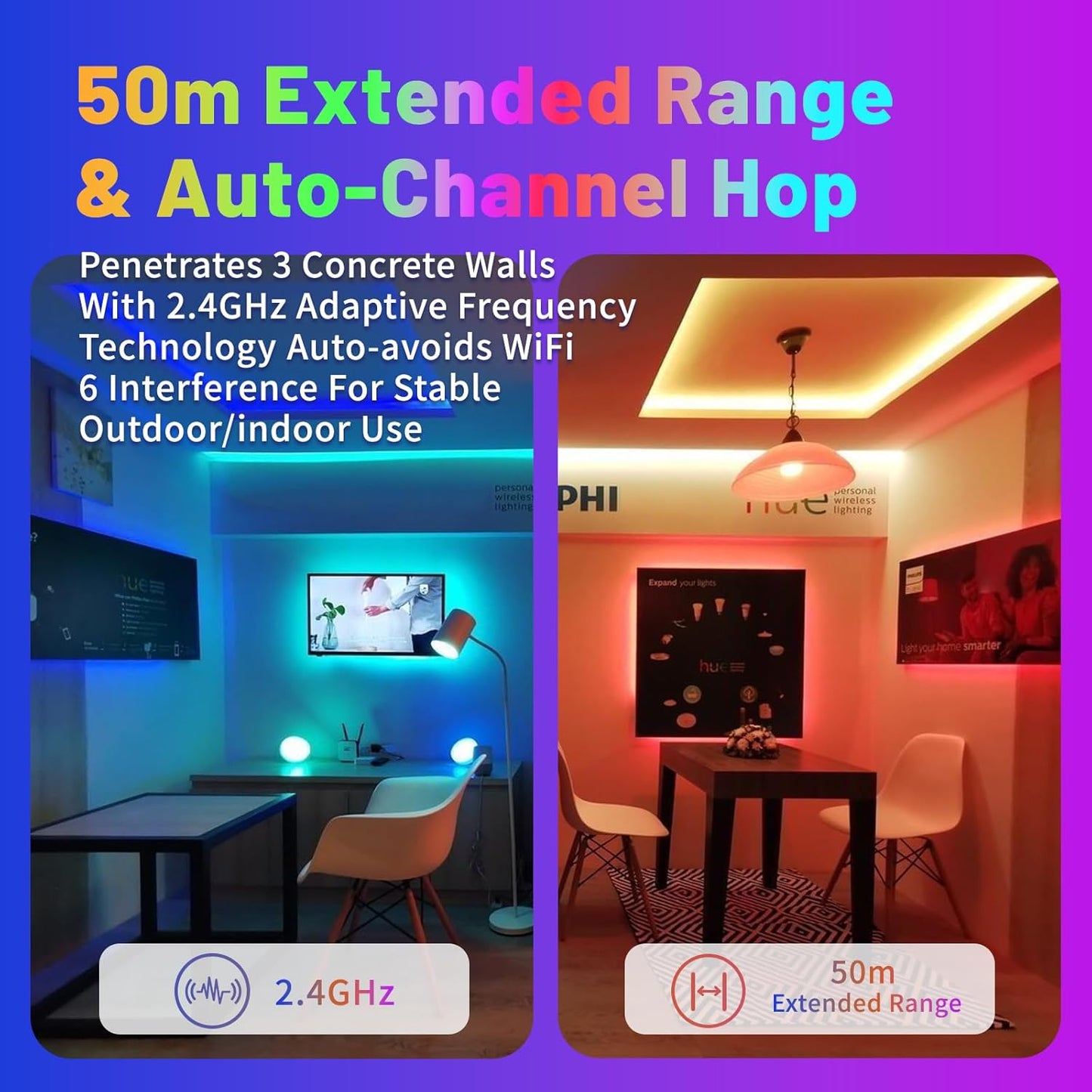 DOM-WLE-RC005 Pro WLED Remote Control with 4 Tactile Scene Buttons RGB IC LED ESP Now APP WiFi Wireless Brightness,50m WiFi Direct Control, Instant Pairing, No App Needed