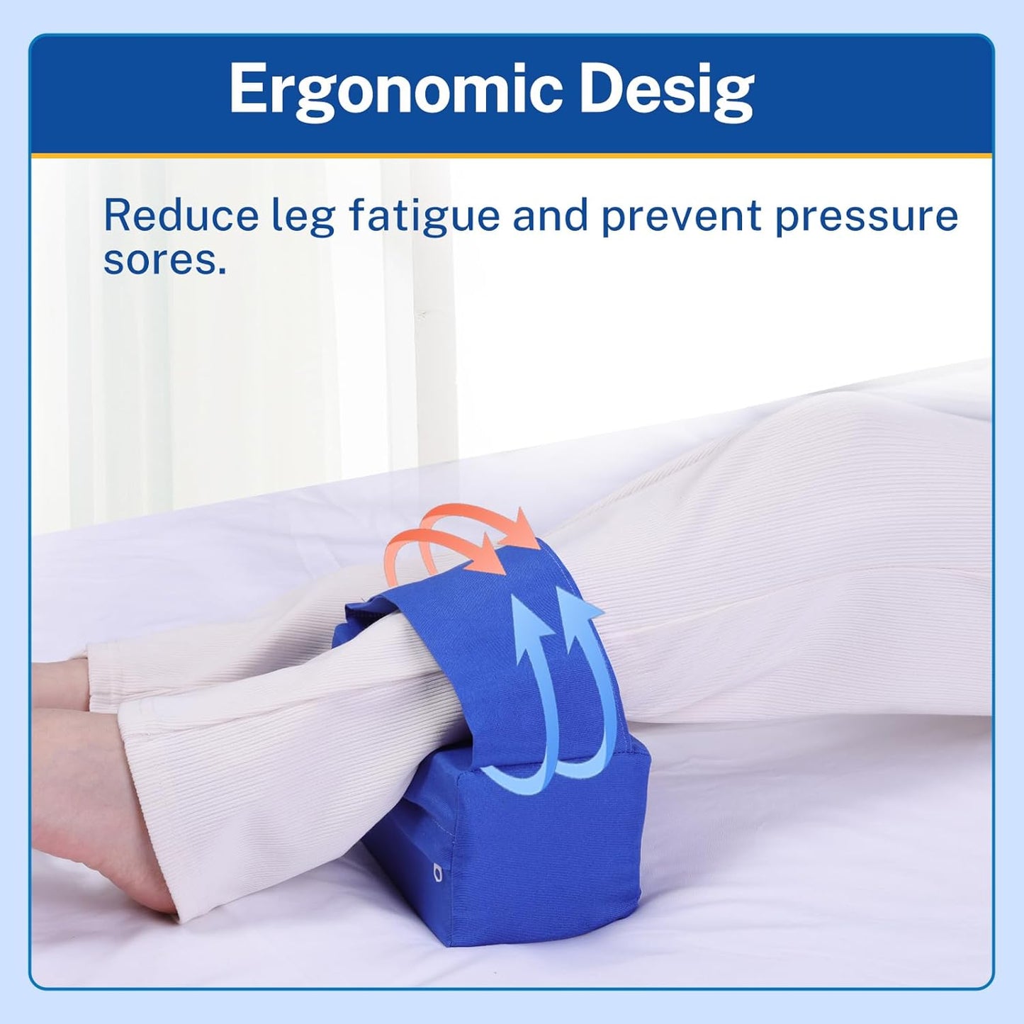 Arm Support Pillow with Gel Pack, Wedge Elevation Pillow for Wrist Elbow Rest, Memory Foam Contoured Arm Cushion for Bed Sleeping