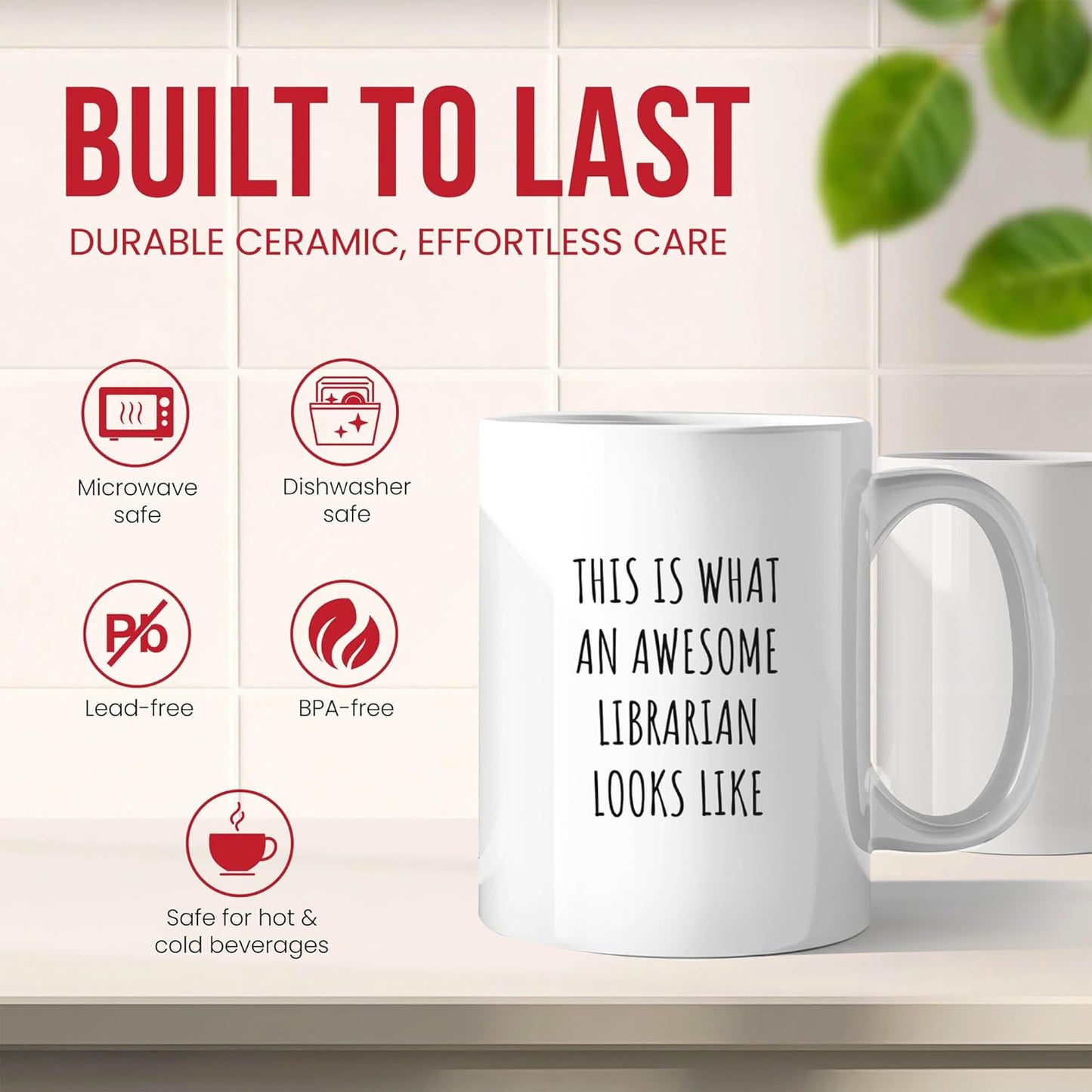 Awesome Librarian Mug - Book Lover Coffee Cup - Library Staff Funny Gift From Patrons - Information Specialist Tea Mugs - Reading Advocate Cups - 11 Oz Ceramic Gifts For Bibliophiles, Birthday, Him
