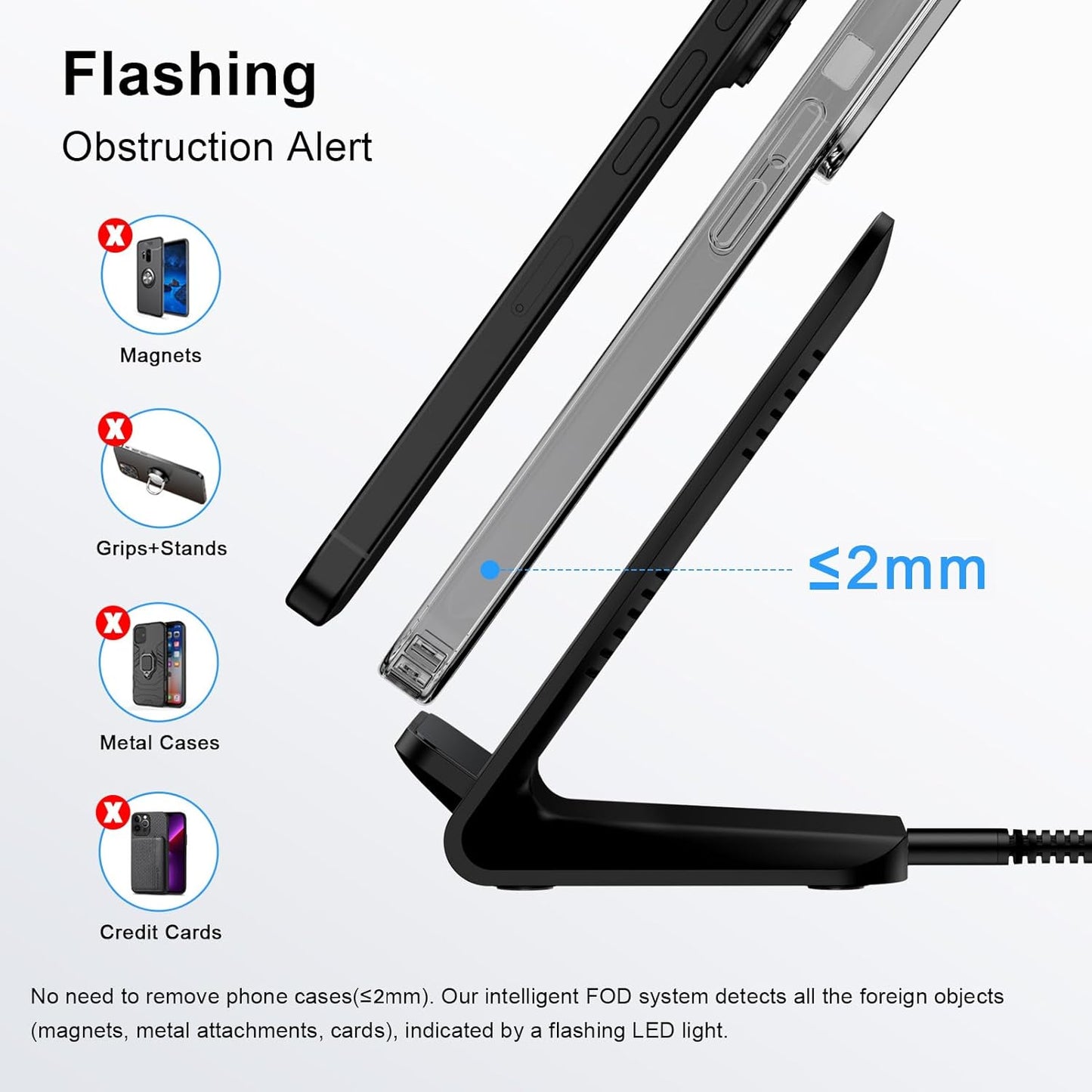 Samsung S25 Wireless Charger Stand Wireless Phone Charger for Android Samsung Galaxy S25 Ultra S25 Edge S25 Plus S25FE S24FE S23 S22 S21 S20 S26, Wireless Charging Station for iPhone 17 with Adapter