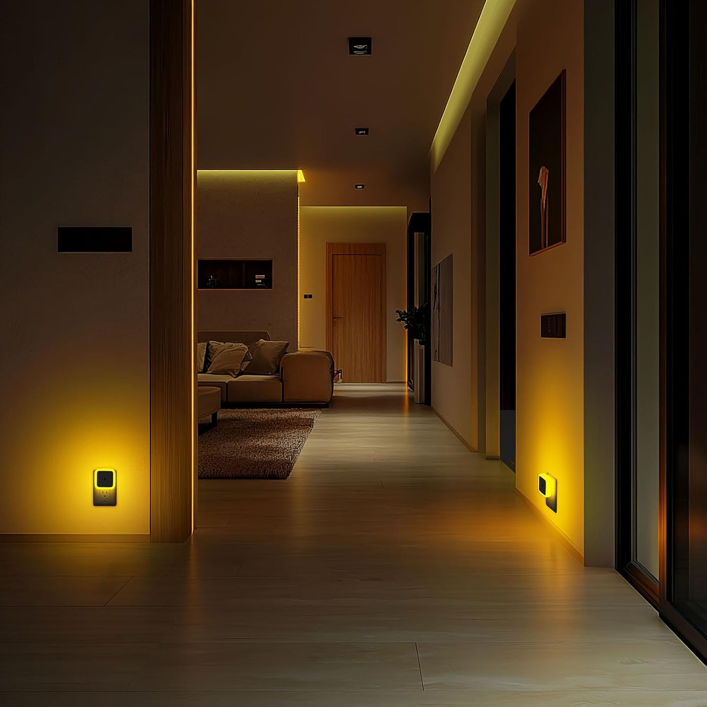 Sujeet Night Light, Night Lights Plug into Wall 8-Pack, Nightlight Plug in Night Light, Dusk to Dawn Night Lamp Led (Amber)