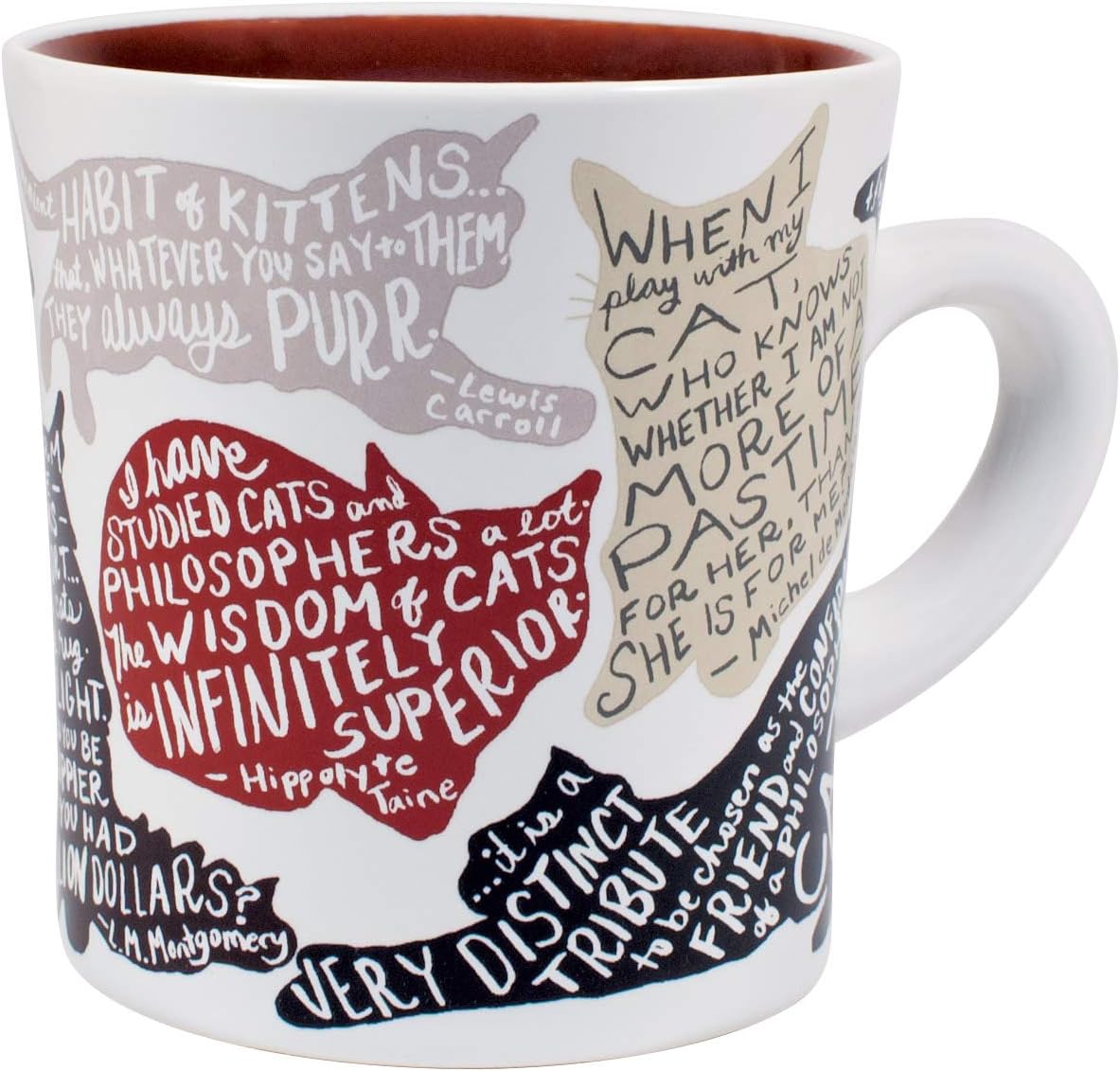 Literary Cat Mug - Kitten Quotes From Famous Writers Authors and Other Feline Lovers - Comes in a Fun Gift Box