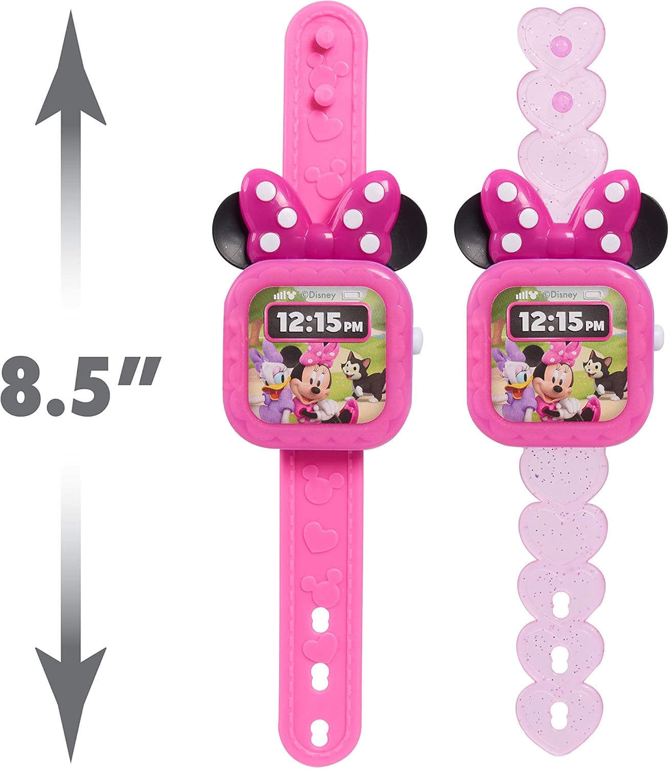 Disney Junior Minnie Mouse Play Smart Watch with Lights and Sounds, 3-pieces, Pretend Play, Kids Toys for Ages 3 Up by Just Play