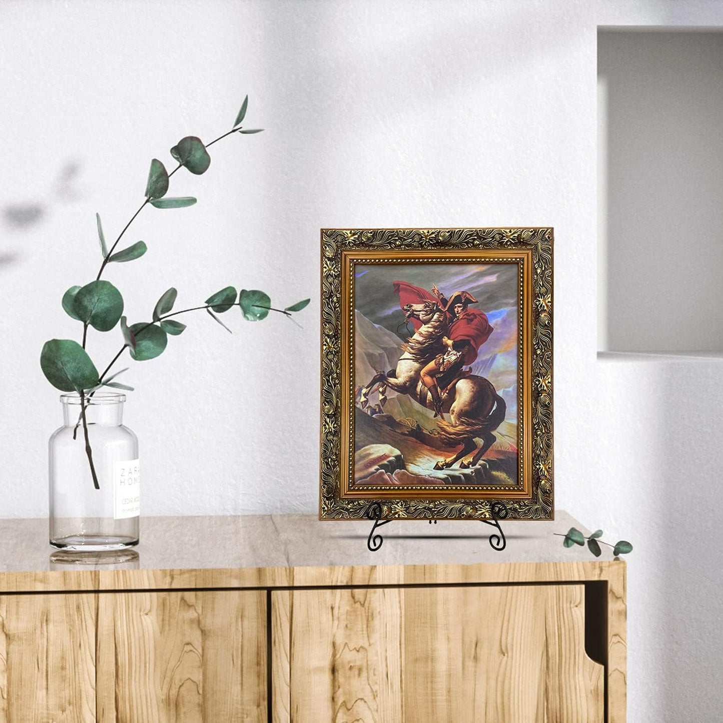 6 Inch Plate Stands for Display, 1Pack Black Iron Adjustable Easel Stand for Photo Picture Frame Plate Album and Home Decoration