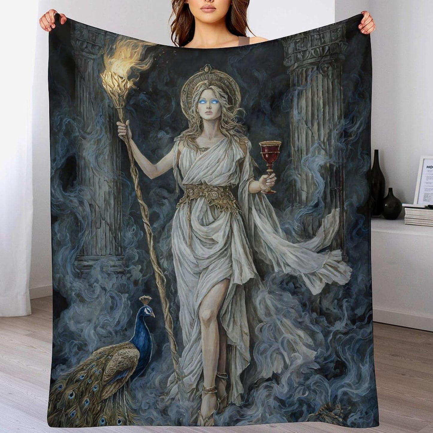 Greek Mythology Hecate Goddess Throw Blanket Fleece Blankets Soft Flannel for Couch Bed Pet Decorative Warm