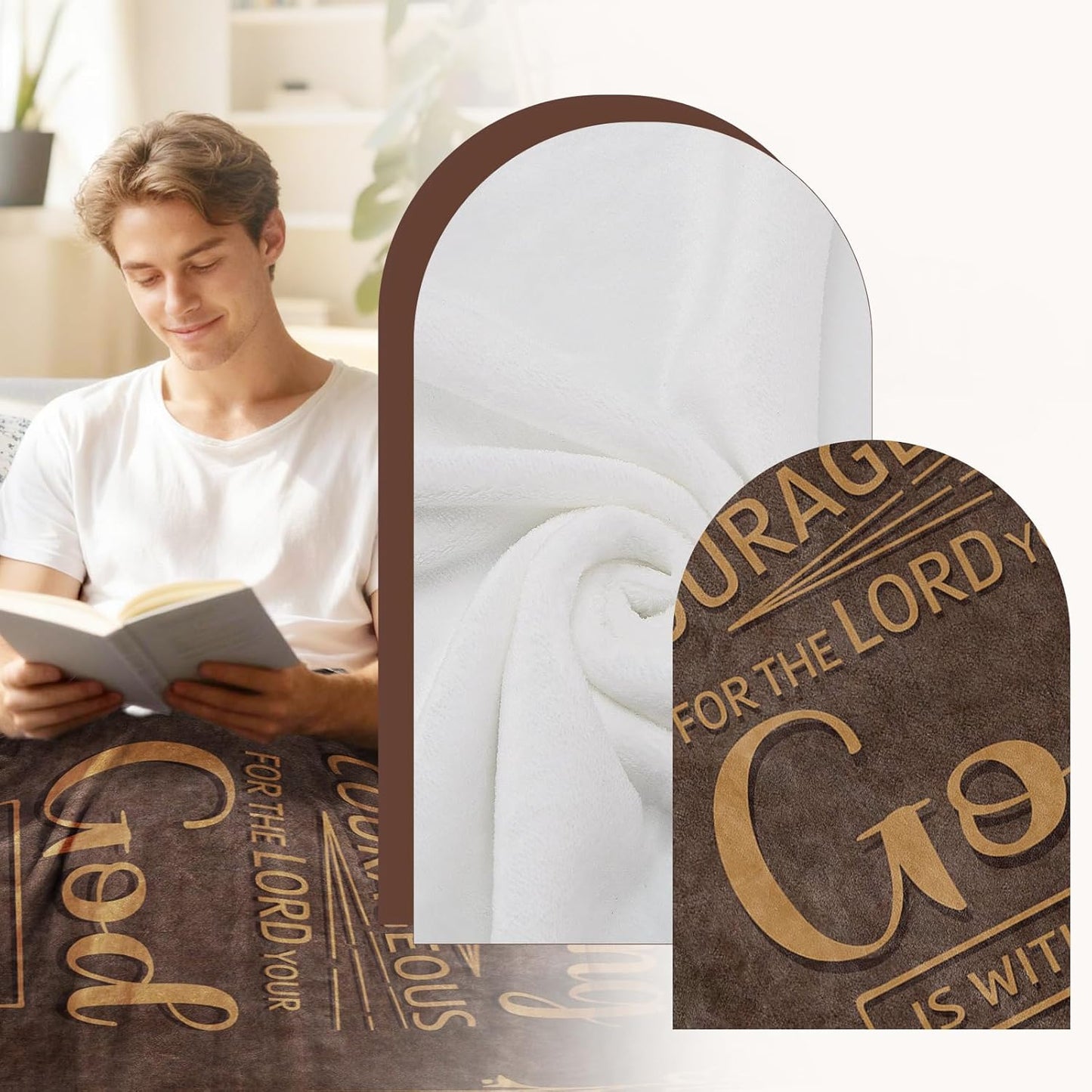 Christian Gifts for Men Christian Gift for Him Throw Blanket, Religious Gift for Men, Inspirational Gifts Blanket Spiritual Gift for Man, 60 * 50in