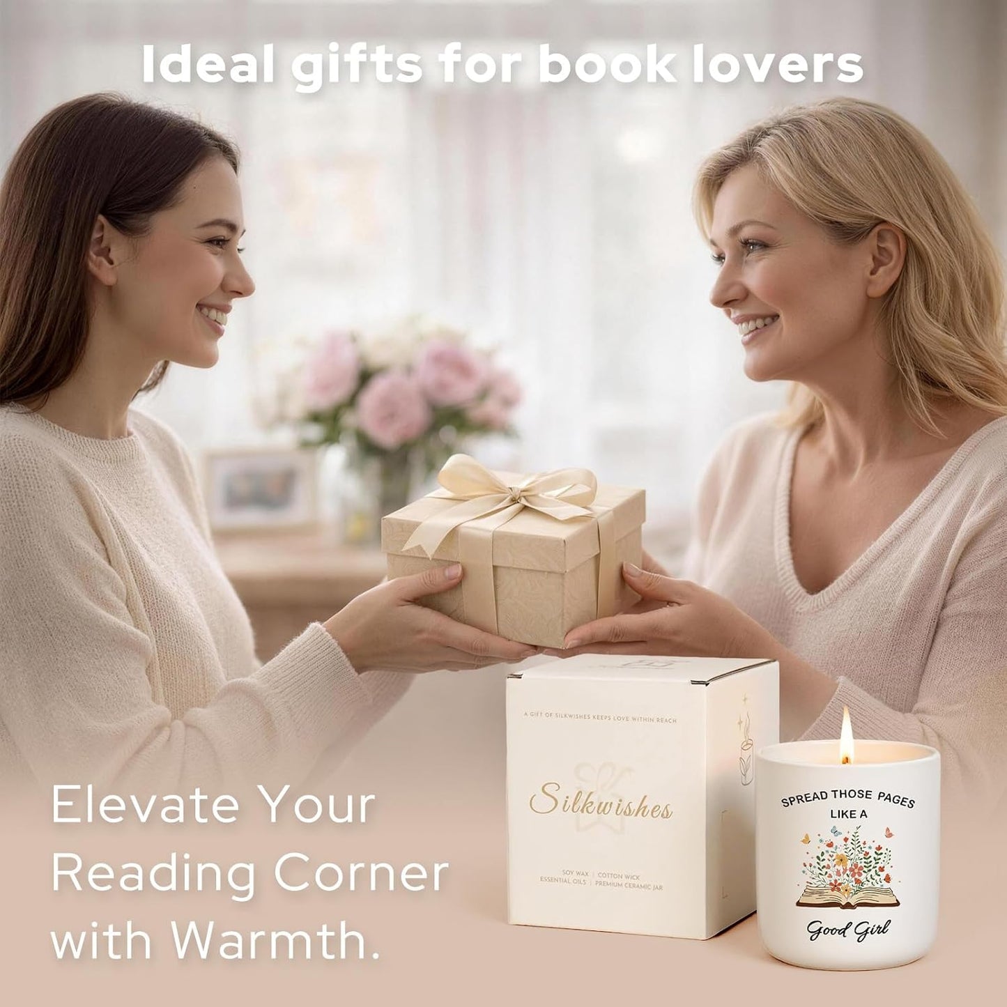 Book Lover Gifts for Women Men Readers - Scented Candles for Bookworms(7OZ) - Gifts for Book Lovers - Bookish Gift for Booktok Lovers