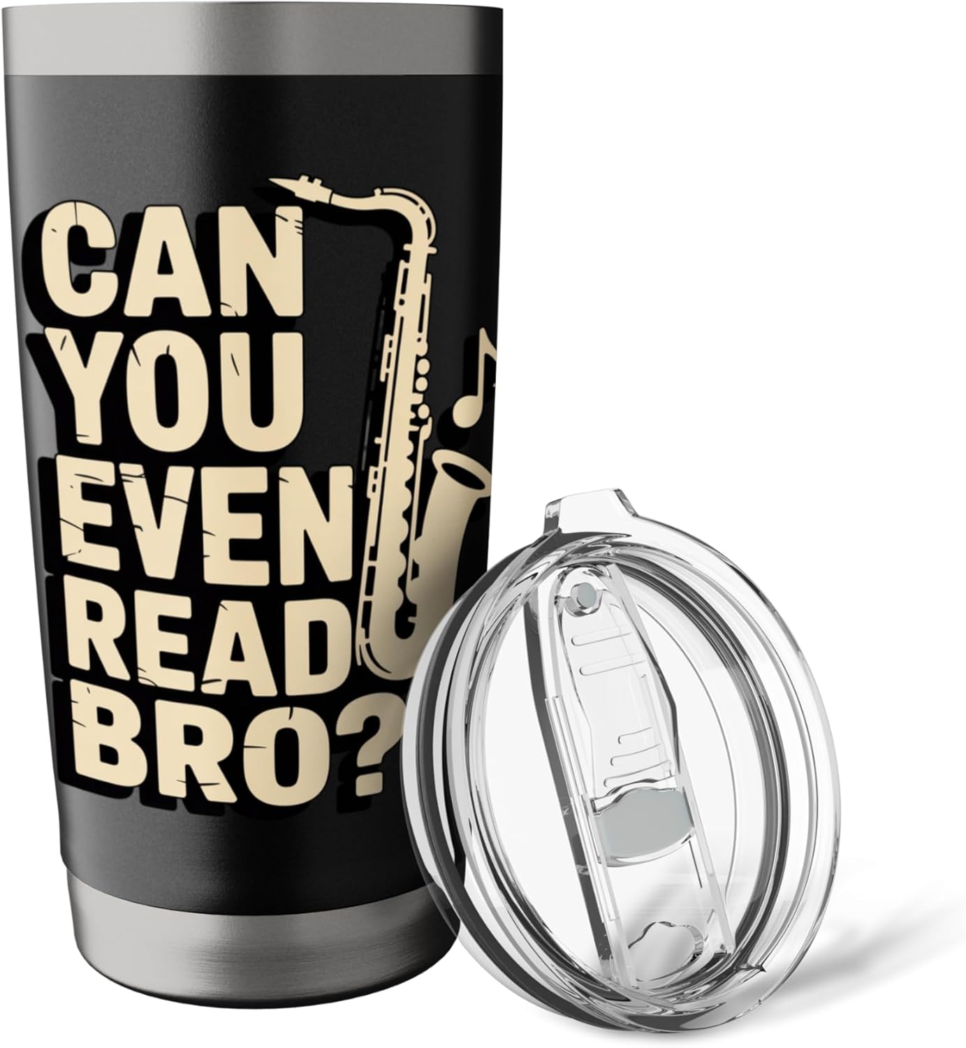 Can You Even Read Bro Saxophone Music Joke Stainless Steel Insulated Tumbler