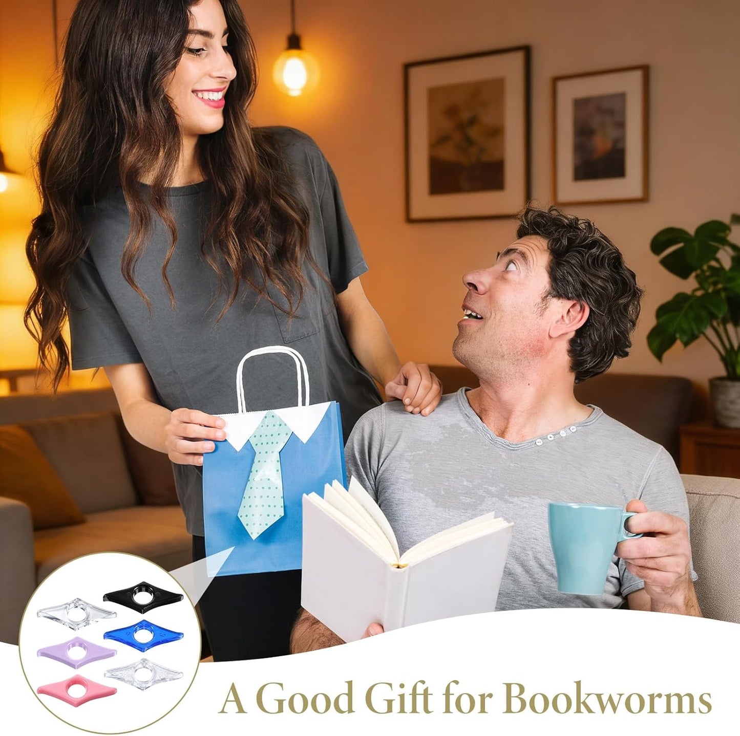 6 PCS Thumb Page Holders for Reading Book Page Holder Book Finger Holder Reading Accessories for Books Lovers Literary
