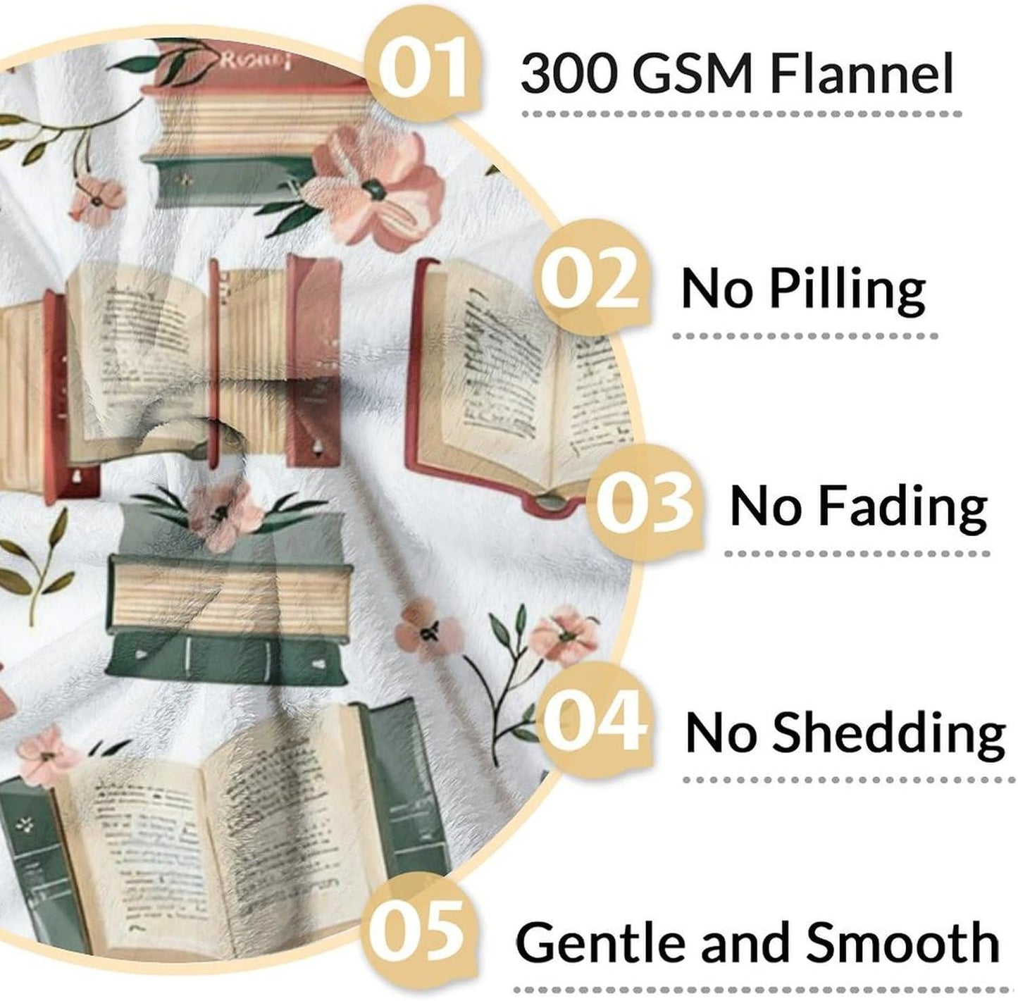 Book Lovers Gifts Blanket - Reading Blanket for Kids Boys Girls - 40x50 Inches Cute Lap Size Reading Throw Blanket for Library - Soft Fuzzy Comforter for Couch Sofa Bed